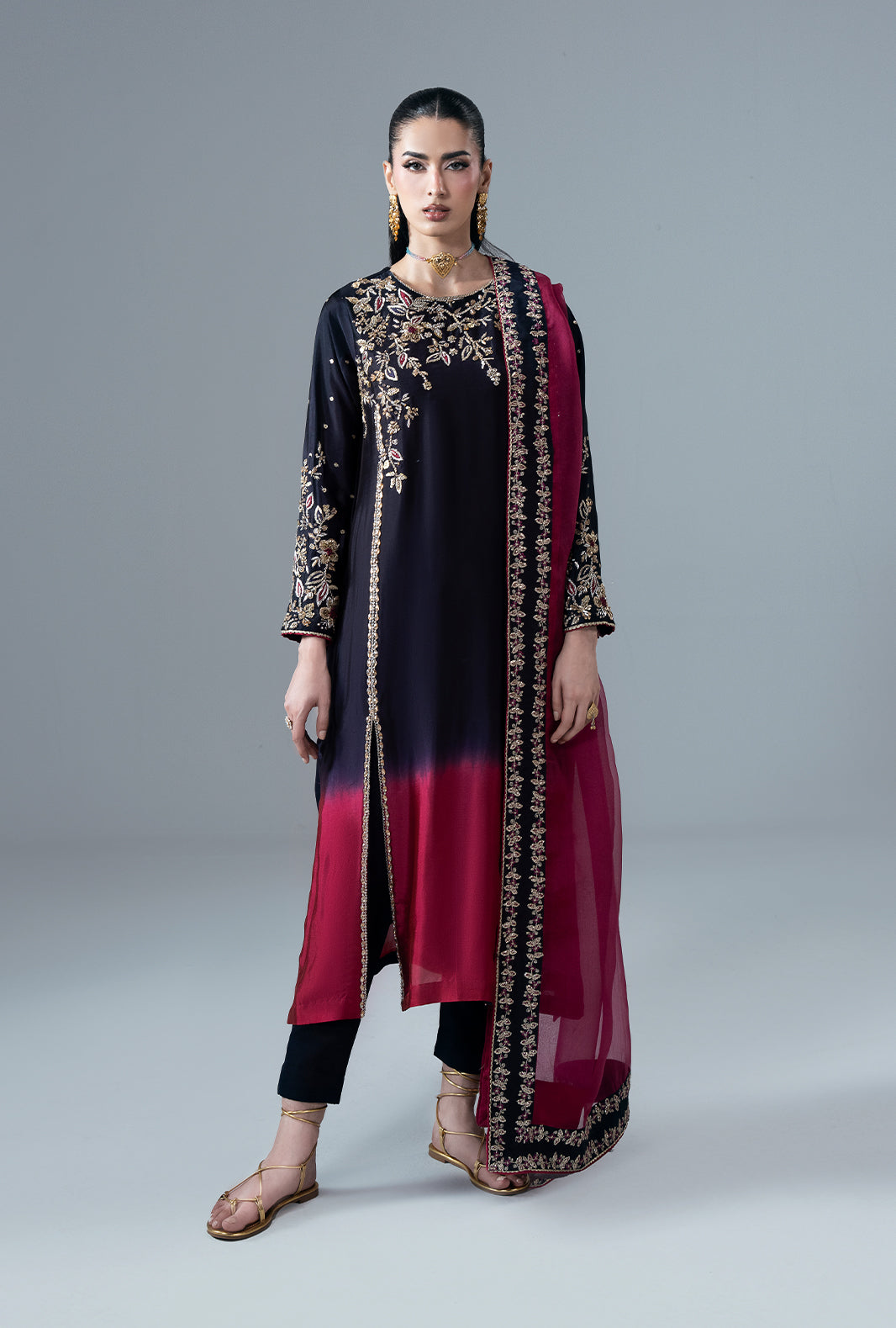 Ajr Couture | Symphony Pret 26 | Scarlet Ruby - by Libasekhas UK - Registered Vendor of : Ajr Couture - 100% Original Designer Dress