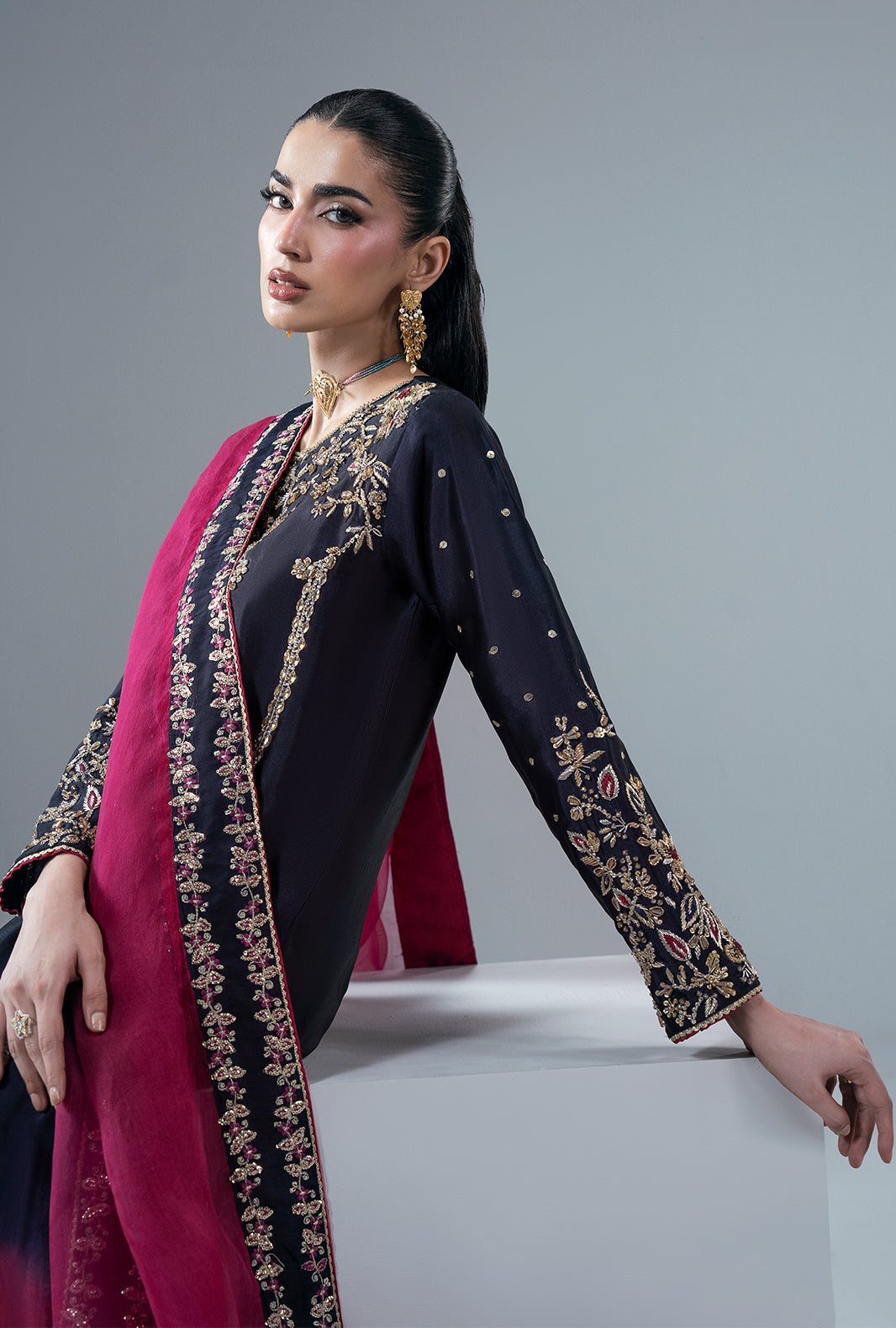 Ajr Couture | Symphony Pret 26 | Scarlet Ruby - by Libasekhas UK - Registered Vendor of : Ajr Couture - 100% Original Designer Dress
