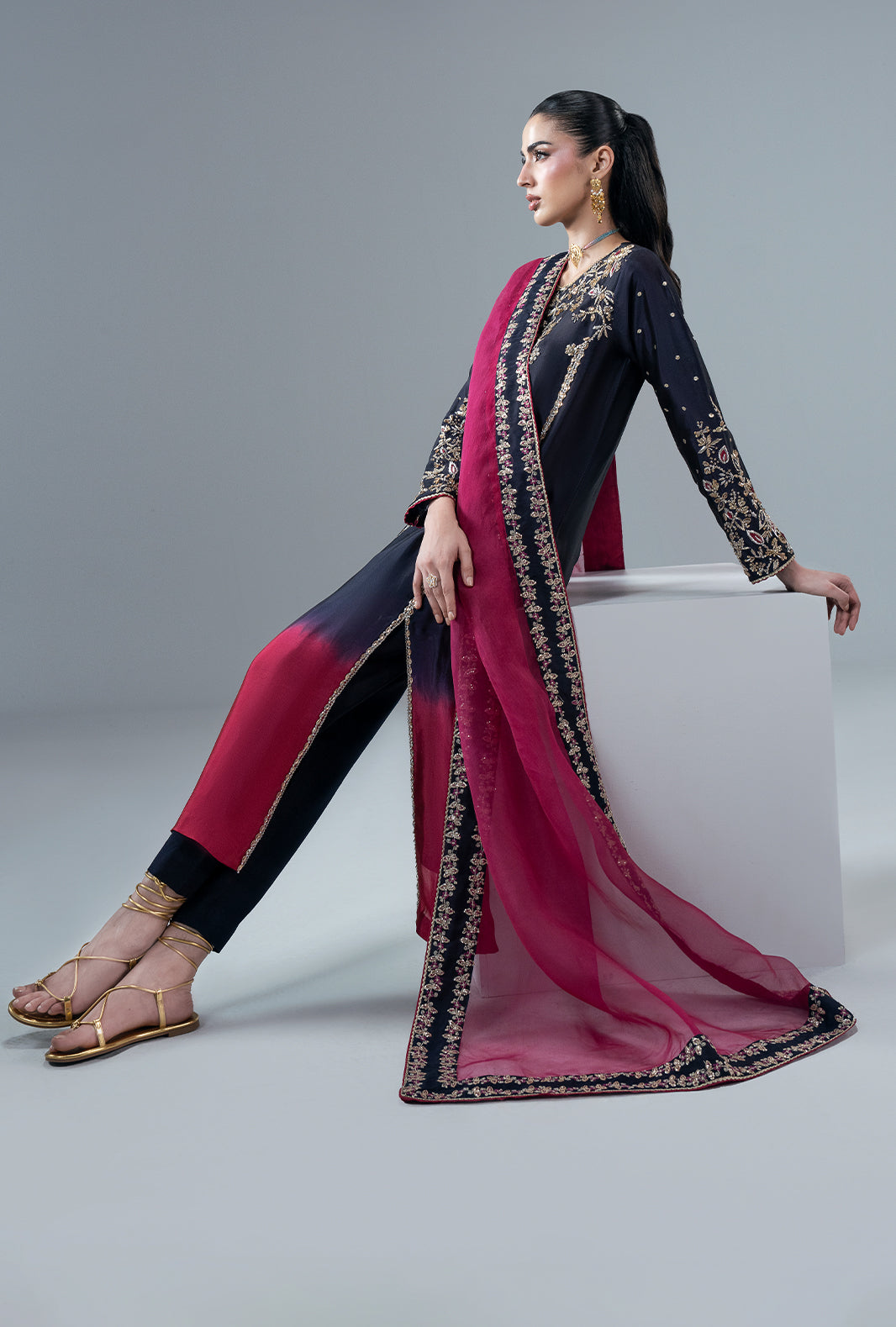 Ajr Couture | Symphony Pret 26 | Scarlet Ruby - by Libasekhas UK - Registered Vendor of : Ajr Couture - 100% Original Designer Dress