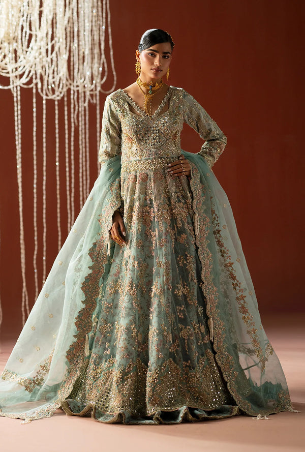 AJR Couture | Signature Wedding Formals | Sage Green Lehnga & Maxi -Nazm