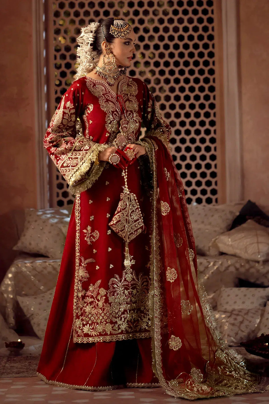 AJR Couture | Mushk The Silk Edit | Gulab - by - Libasekhas UK - Registered Vendor of : AJR Couture - 100% Original Designer Dresss