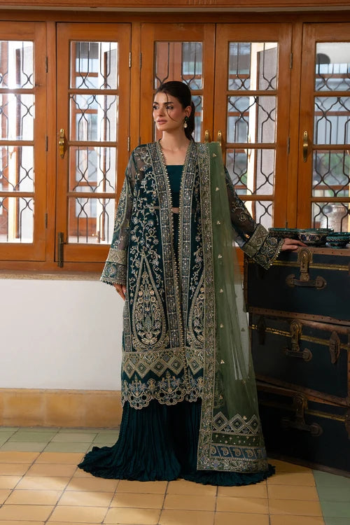 Ayzel | Luminara Wedding Fromals'26 | Teal Green Gown & Sharara-Mayal