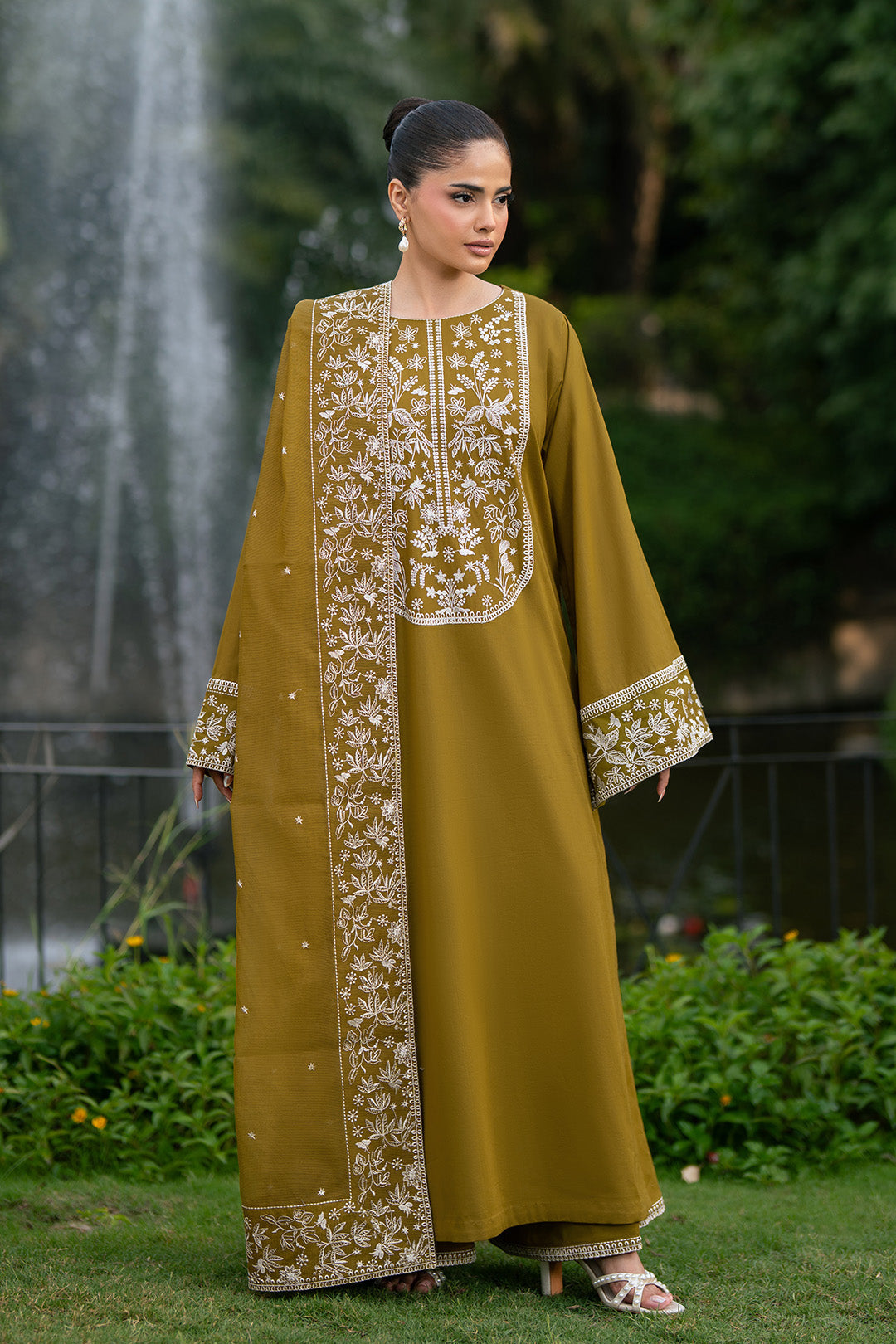 Alizeh | Printed Lawn | AF-EL-7075-Moss - by Libasekhas UK - Registered Vendor of : Alizeh - 100% Original Designer Dress