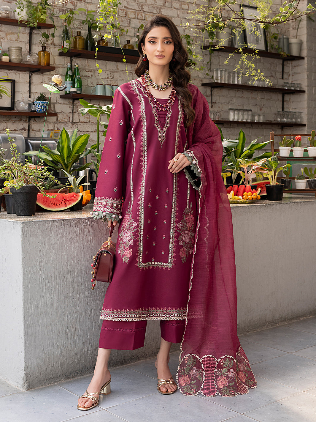Izel | Meadow Muse Embroidered Lawn 25 | ALOURA - by - Libasekhas UK - Registered Vendor of : Izel - 100% Original Designer Dresss