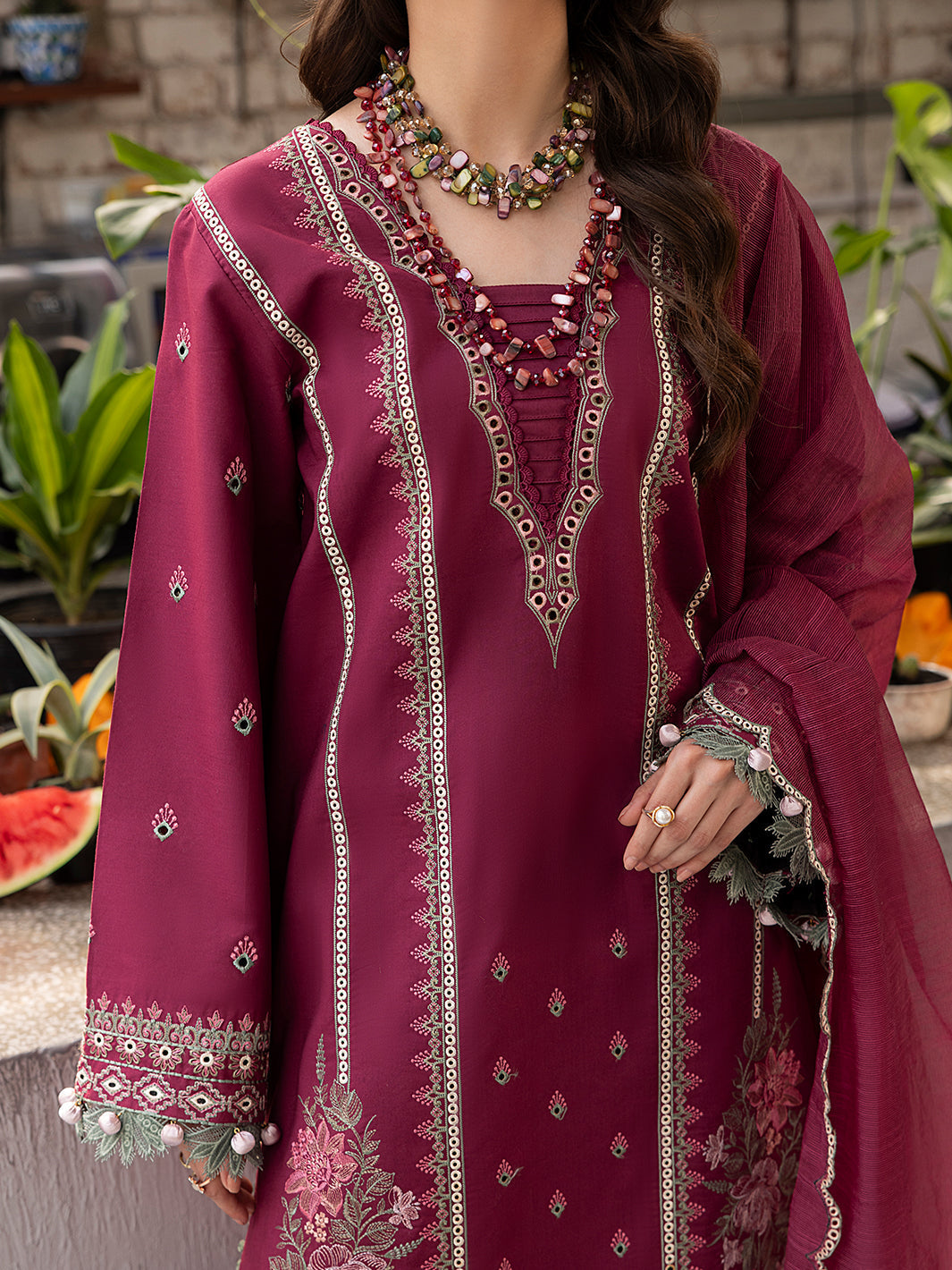 Izel | Meadow Muse Embroidered Lawn 25 | ALOURA - by - Libasekhas UK - Registered Vendor of : Izel - 100% Original Designer Dresss