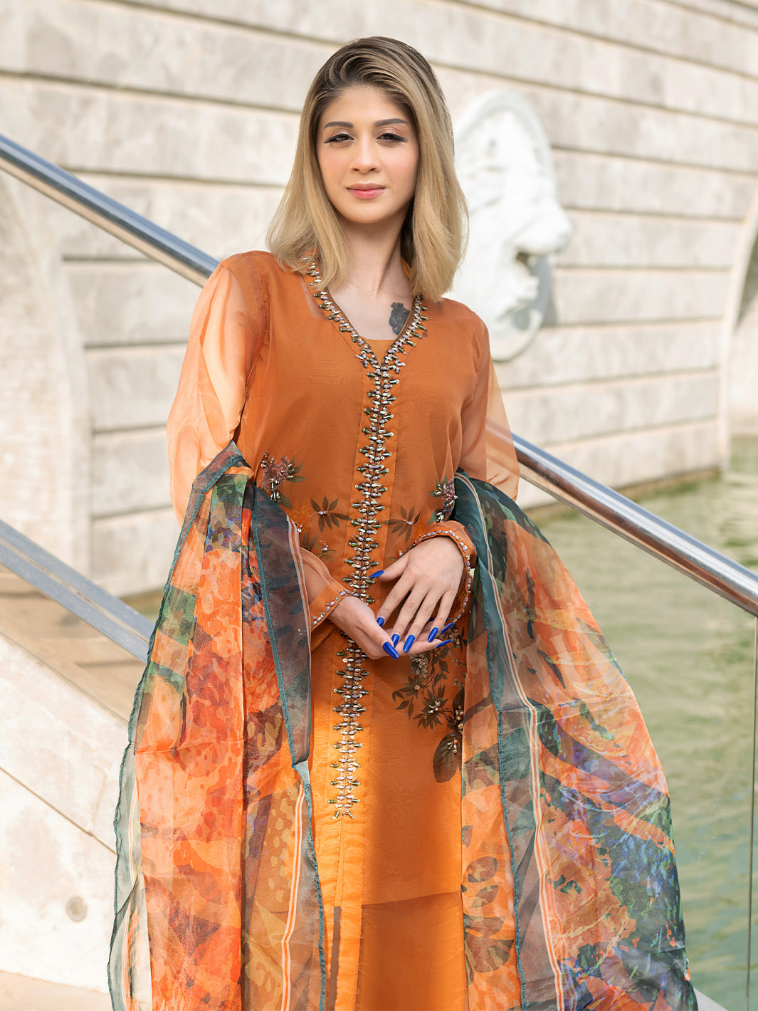 Ain | Venice Vibes | AN-156 - by Libasekhas UK - Registered Vendor of : Ain - 100% Original Designer Dress