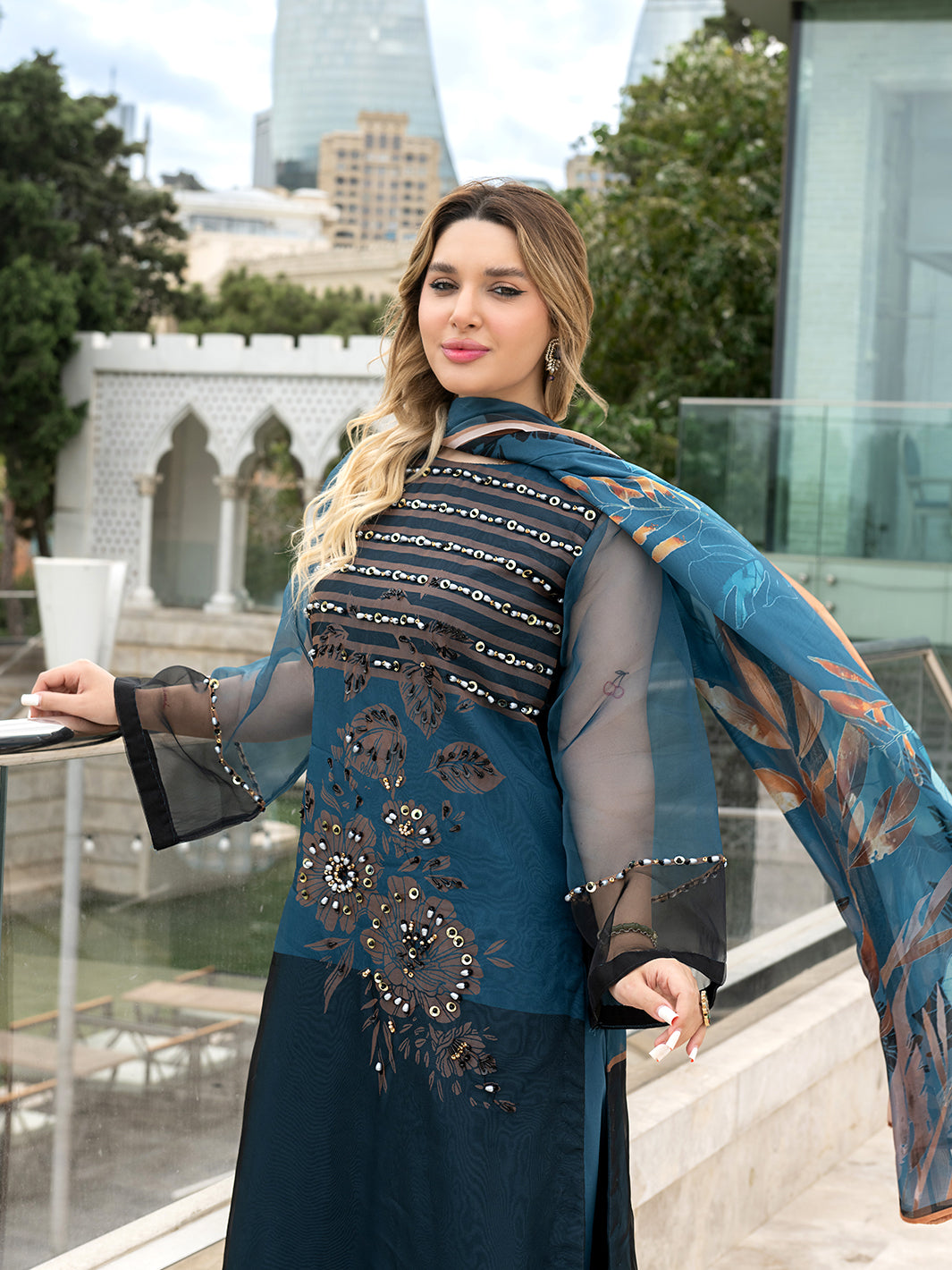 Ain | Venice Vibes | AN-160 - by Libasekhas UK - Registered Vendor of : Ain - 100% Original Designer Dress