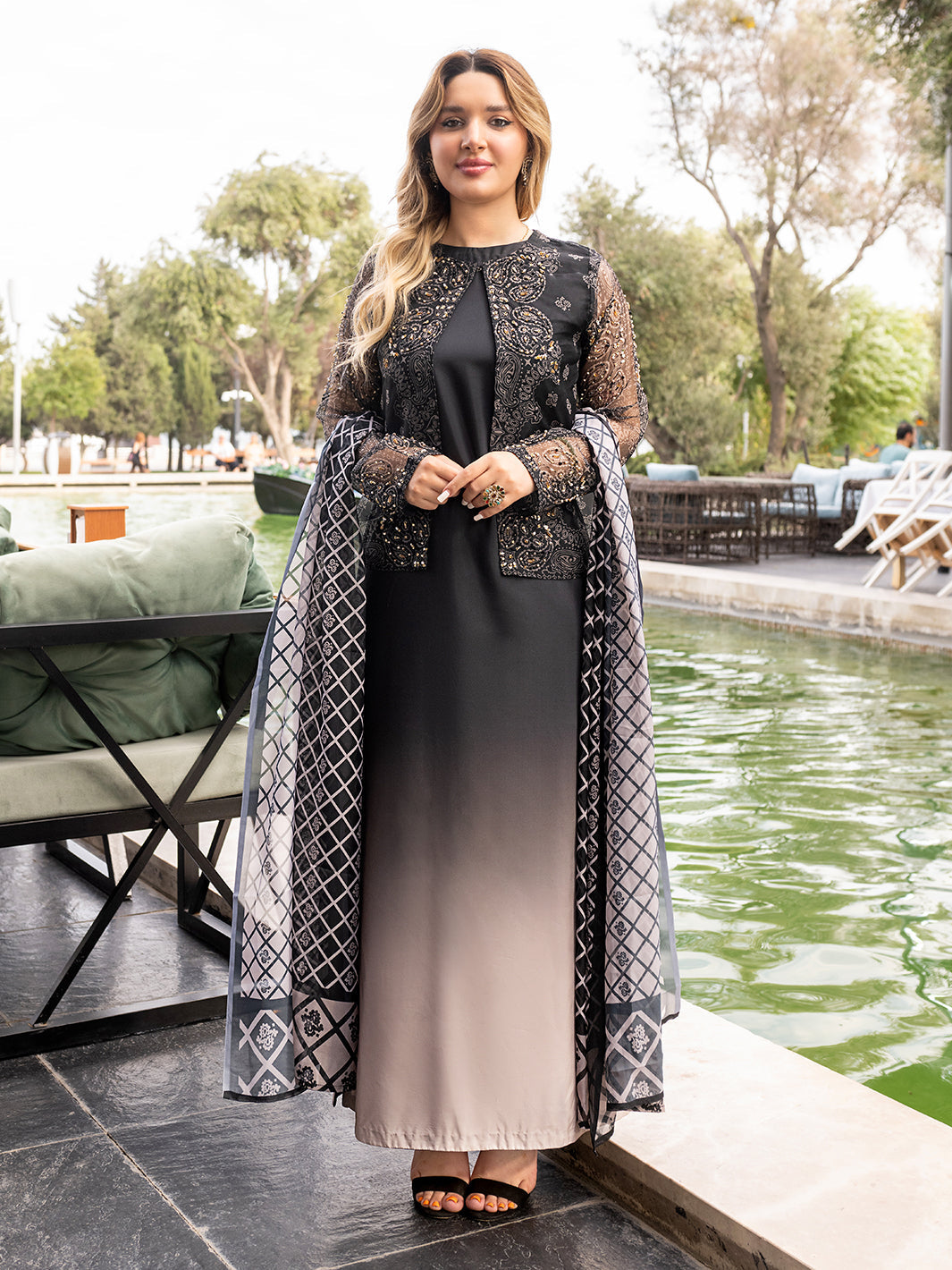 Ain | Venice Vibes | AN-162 - by Libasekhas UK - Registered Vendor of : Ain - 100% Original Designer Dress