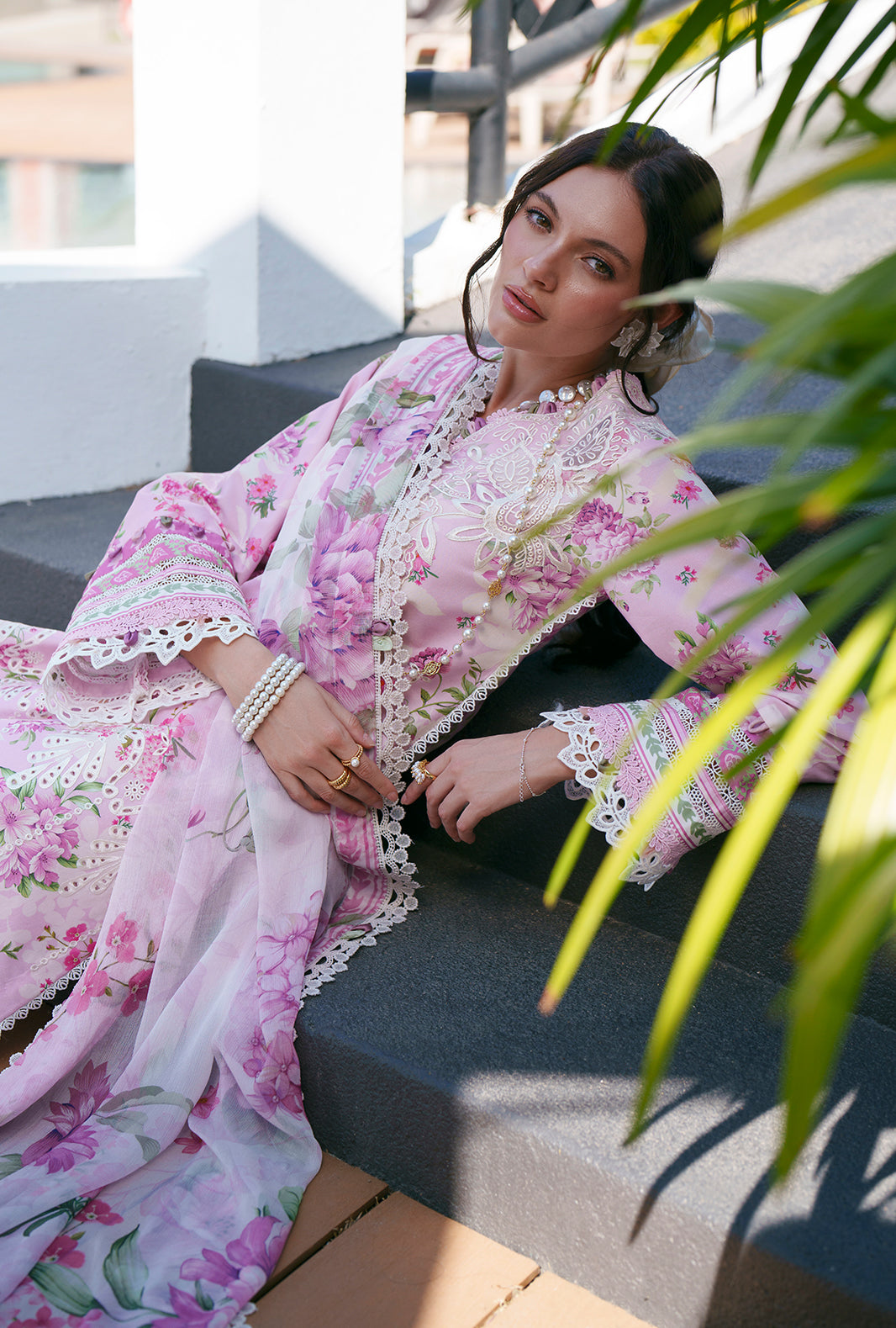 AJR Couture | Printed Chikankari 26 | Rumi - by Libasekhas UK - Registered Vendor of : AJR Couture - 100% Original Designer Dress