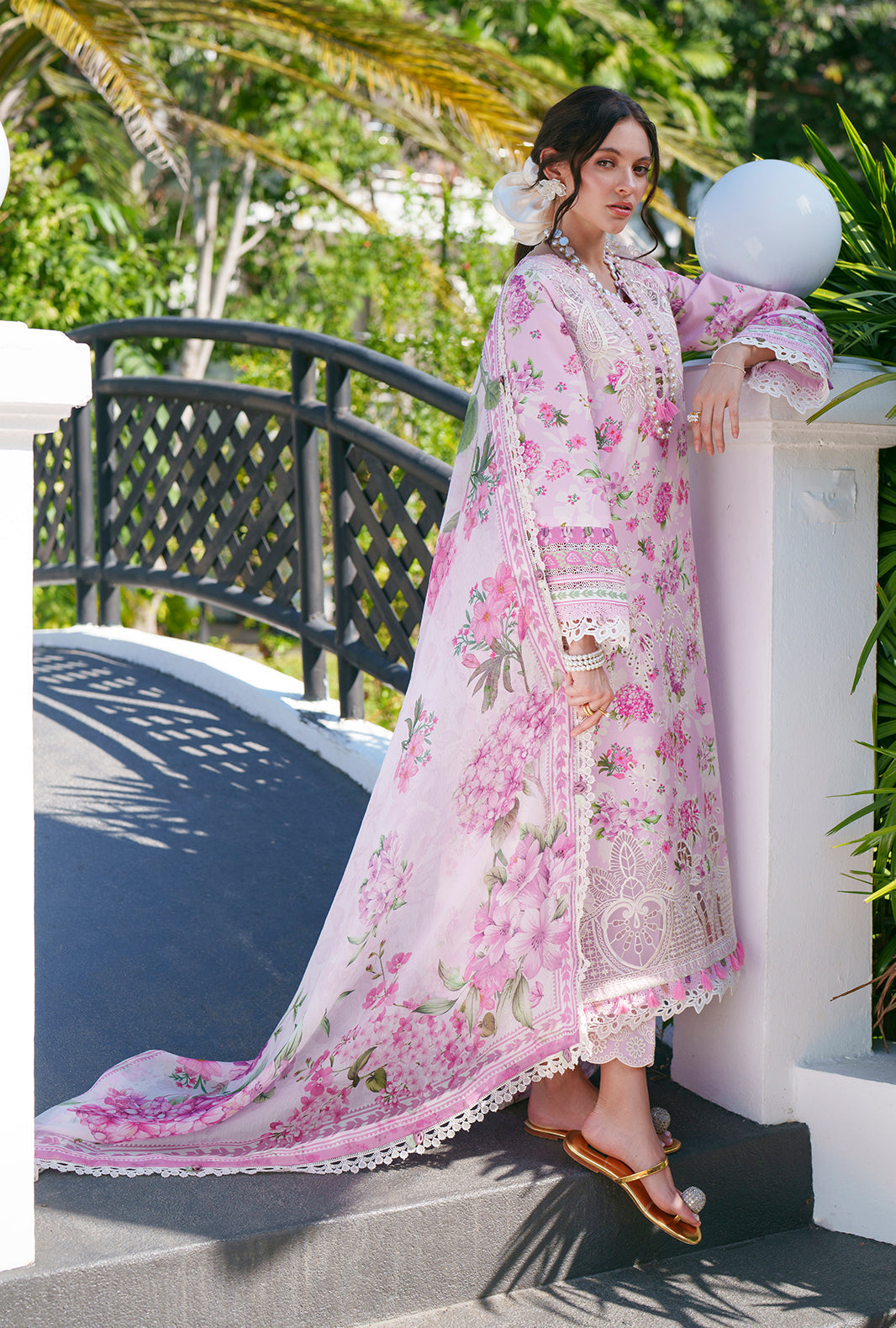 AJR Couture | Printed Chikankari 26 | Rumi - by Libasekhas UK - Registered Vendor of : AJR Couture - 100% Original Designer Dress