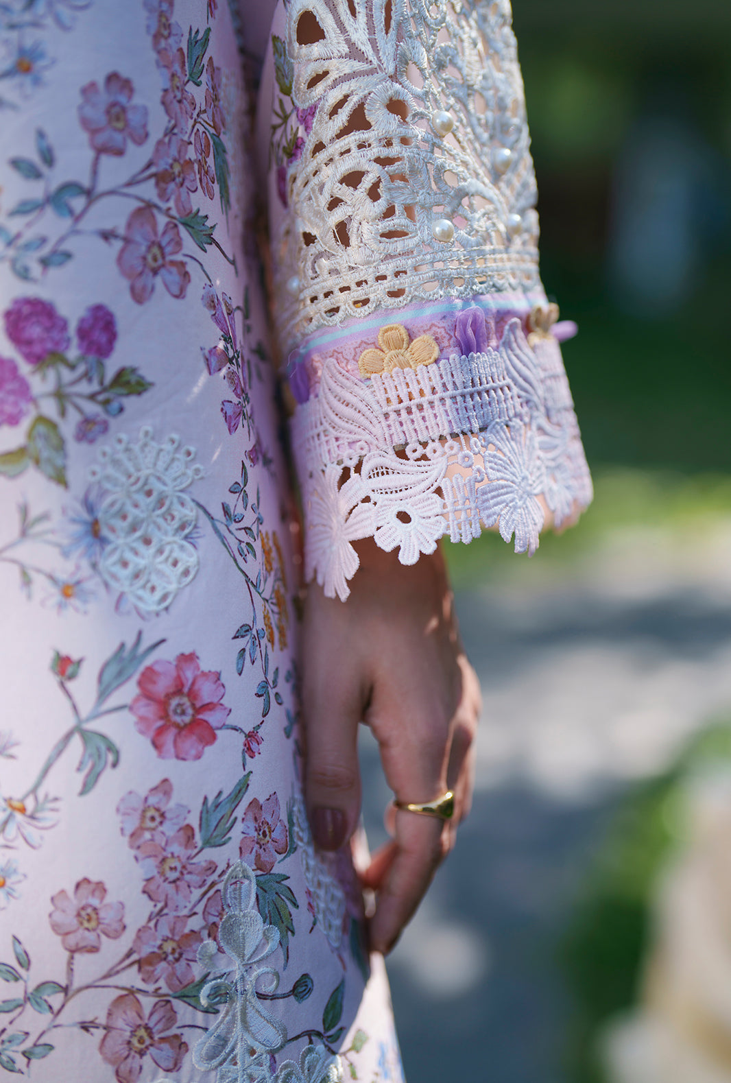AJR Couture | Printed Chikankari 26 | Zuri - by Libasekhas UK - Registered Vendor of : AJR Couture - 100% Original Designer Dress