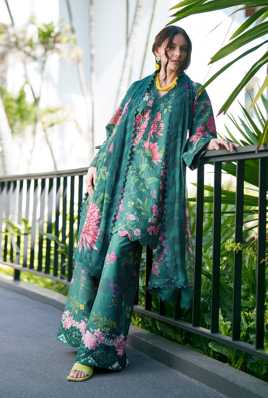 AJR Couture | Printed Chikankari 26 | Tali - by Libasekhas UK - Registered Vendor of : AJR Couture - 100% Original Designer Dress
