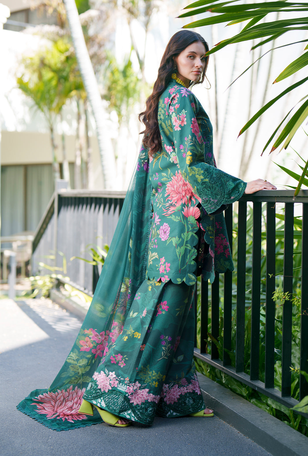 AJR Couture | Printed Chikankari 26 | Tali - by Libasekhas UK - Registered Vendor of : AJR Couture - 100% Original Designer Dress