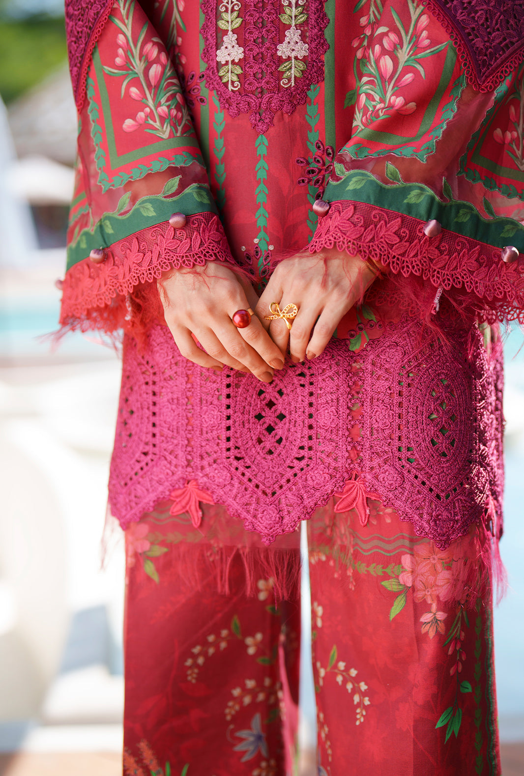AJR Couture | Printed Chikankari 26 | Amaira - by Libasekhas UK - Registered Vendor of : AJR Couture - 100% Original Designer Dress