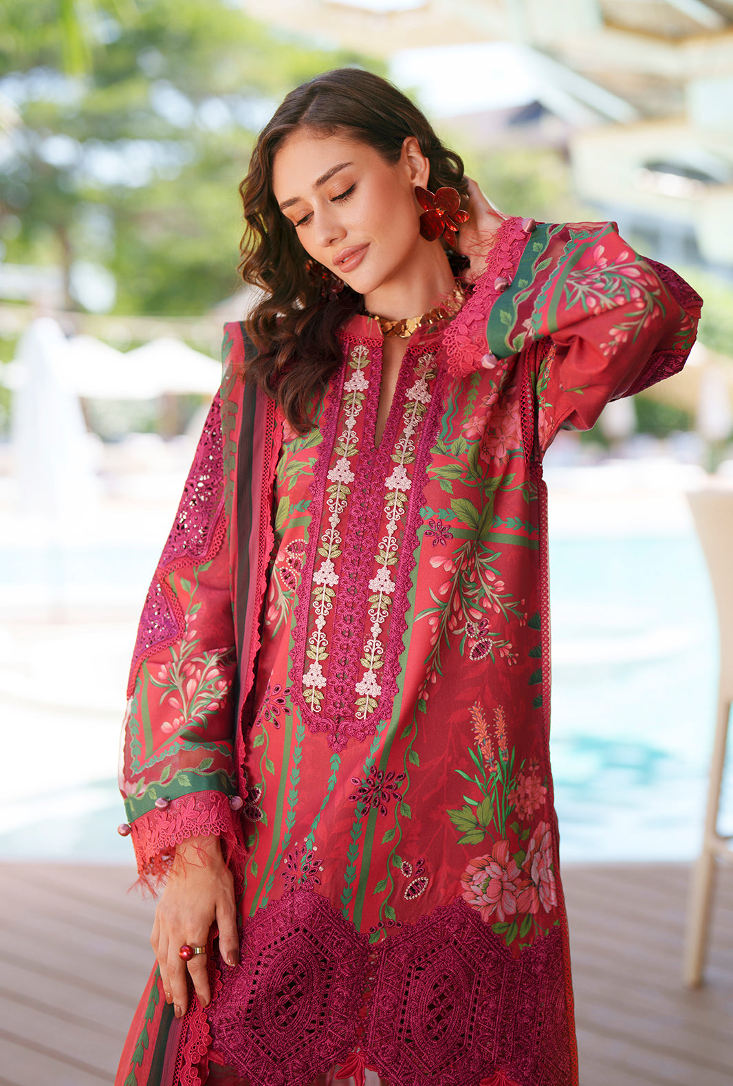 AJR Couture | Printed Chikankari 26 | Amaira - by Libasekhas UK - Registered Vendor of : AJR Couture - 100% Original Designer Dress