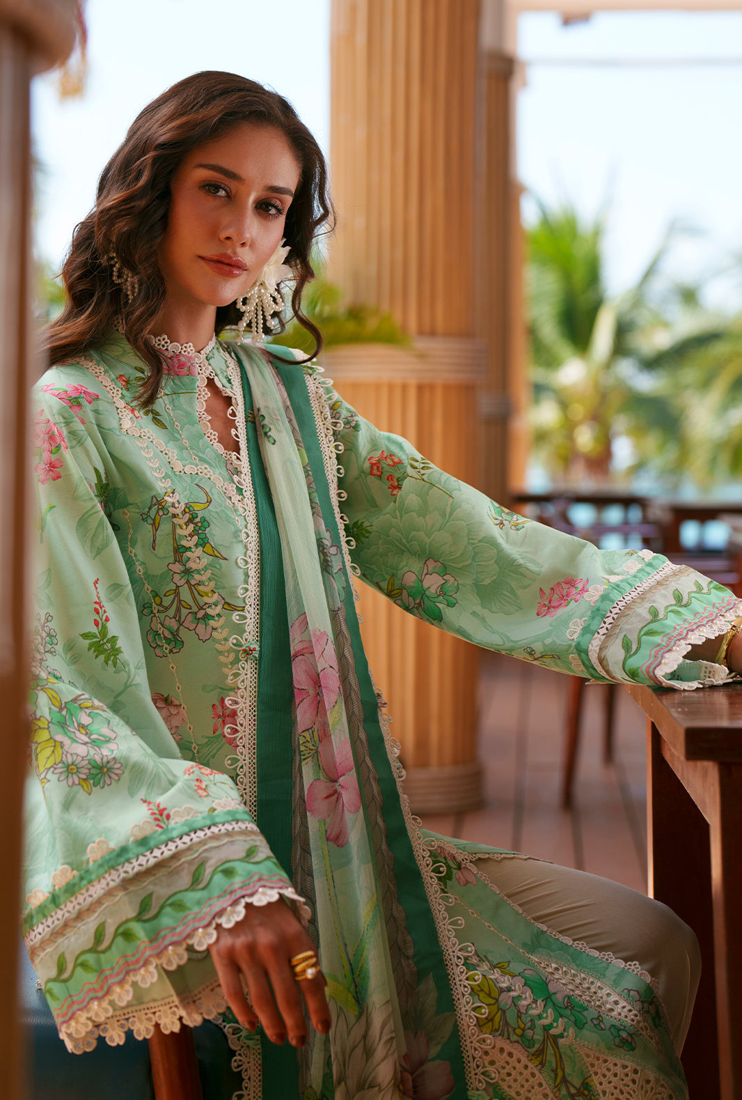 AJR Couture | Printed Chikankari 26 | Eliya - by Libasekhas UK - Registered Vendor of : AJR Couture - 100% Original Designer Dress