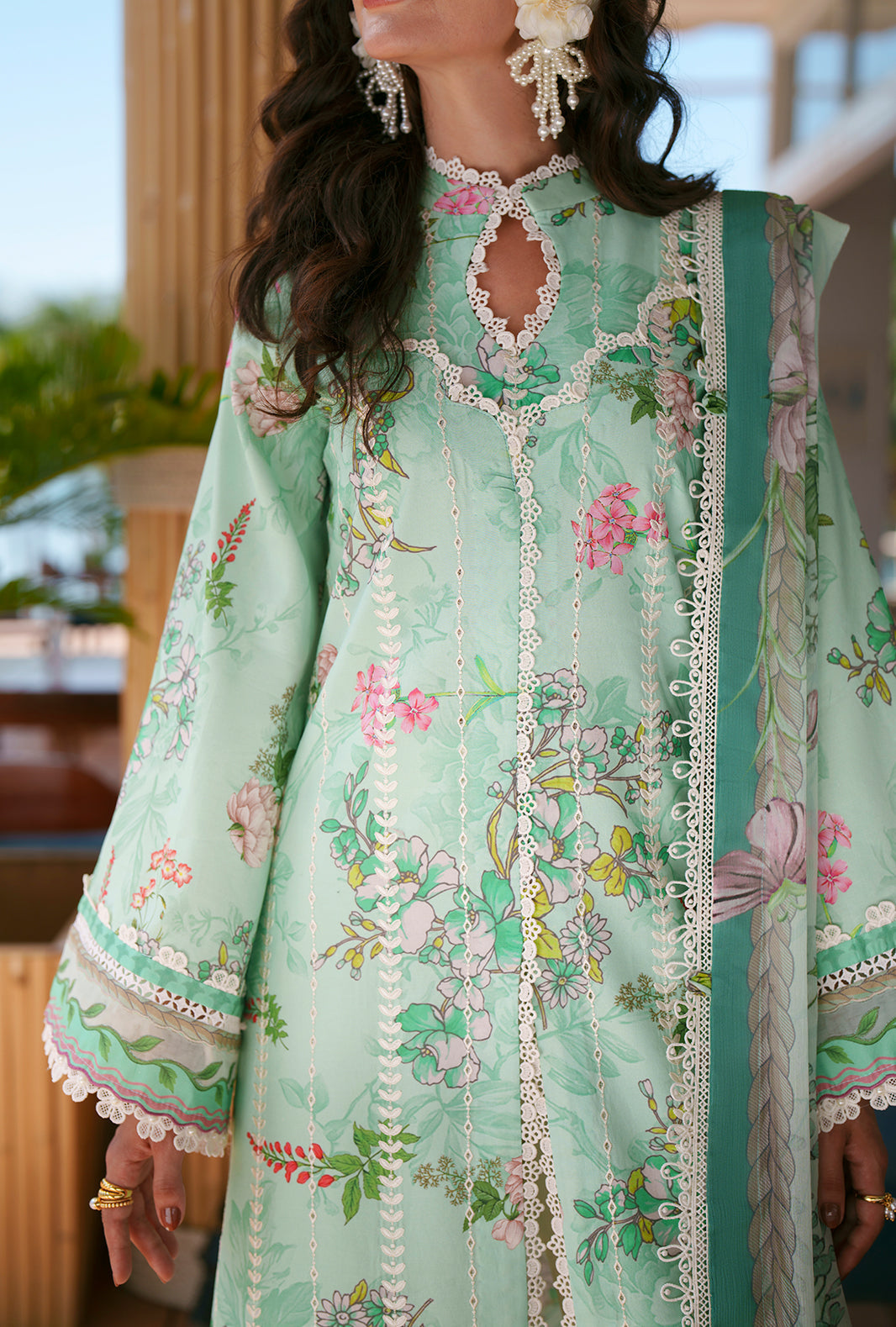 AJR Couture | Printed Chikankari 26 | Eliya - by Libasekhas UK - Registered Vendor of : AJR Couture - 100% Original Designer Dress