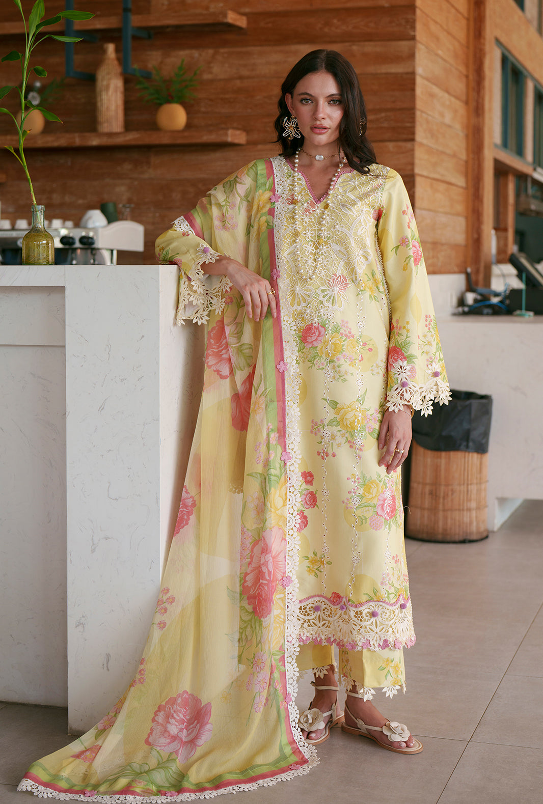 AJR Couture | Printed Chikankari 26 | Feya - by Libasekhas UK - Registered Vendor of : AJR Couture - 100% Original Designer Dress