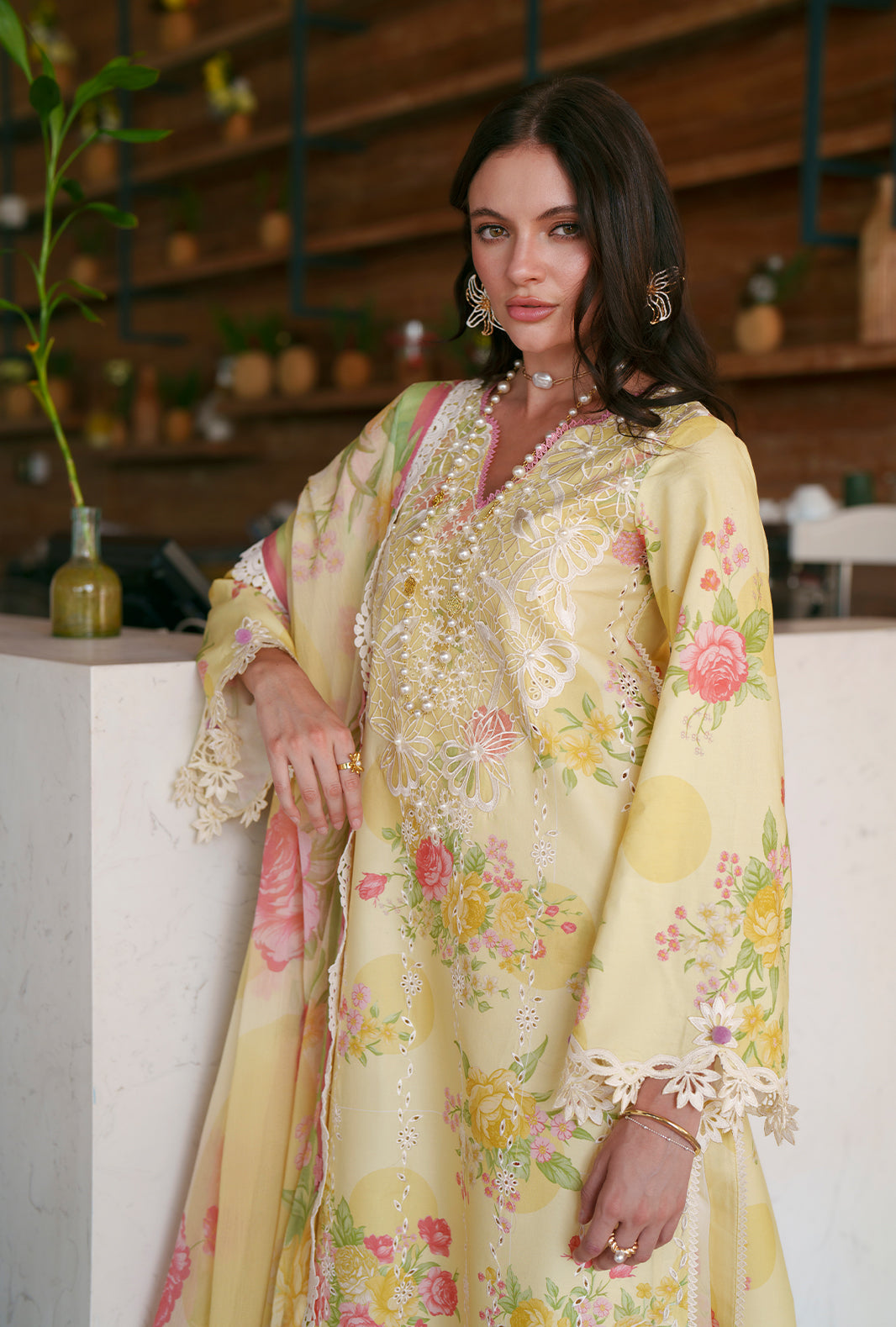 AJR Couture | Printed Chikankari 26 | Feya - by Libasekhas UK - Registered Vendor of : AJR Couture - 100% Original Designer Dress