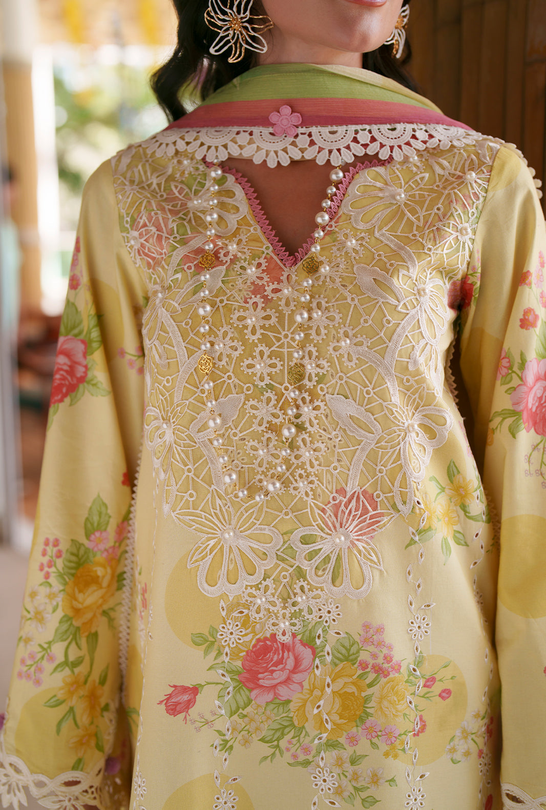 AJR Couture | Printed Chikankari 26 | Feya - by Libasekhas UK - Registered Vendor of : AJR Couture - 100% Original Designer Dress
