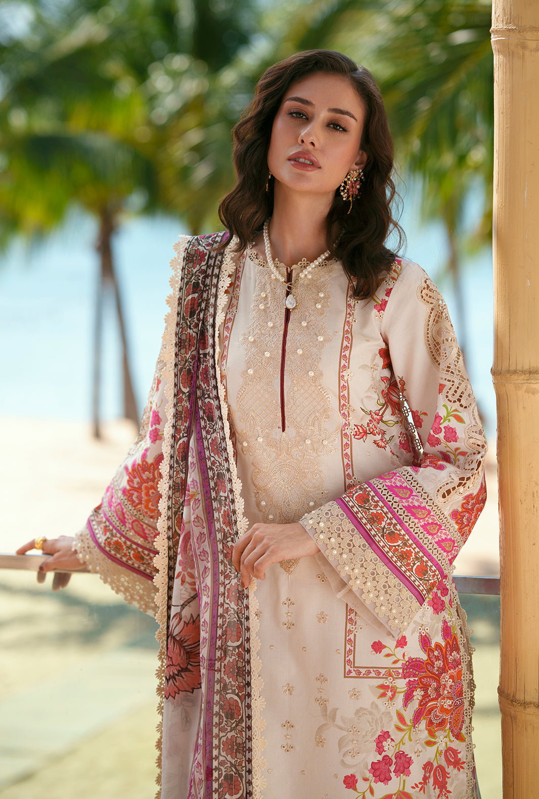 AJR Couture | Printed Chikankari 26 | Aira - by Libasekhas UK - Registered Vendor of : AJR Couture - 100% Original Designer Dress
