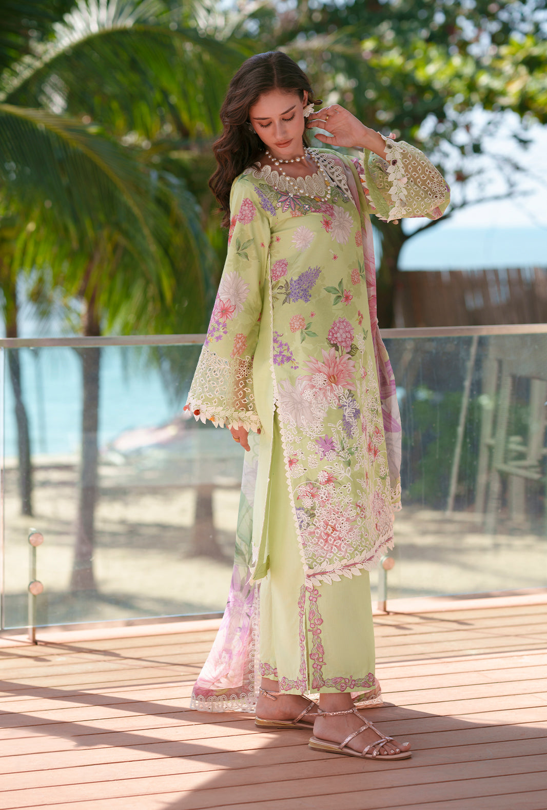 AJR Couture | Printed Chikankari 26 | Riwa - by Libasekhas UK - Registered Vendor of : AJR Couture - 100% Original Designer Dress