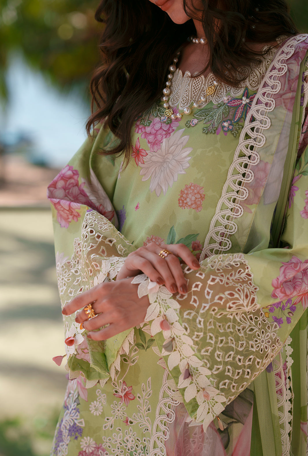 AJR Couture | Printed Chikankari 26 | Riwa - by Libasekhas UK - Registered Vendor of : AJR Couture - 100% Original Designer Dress