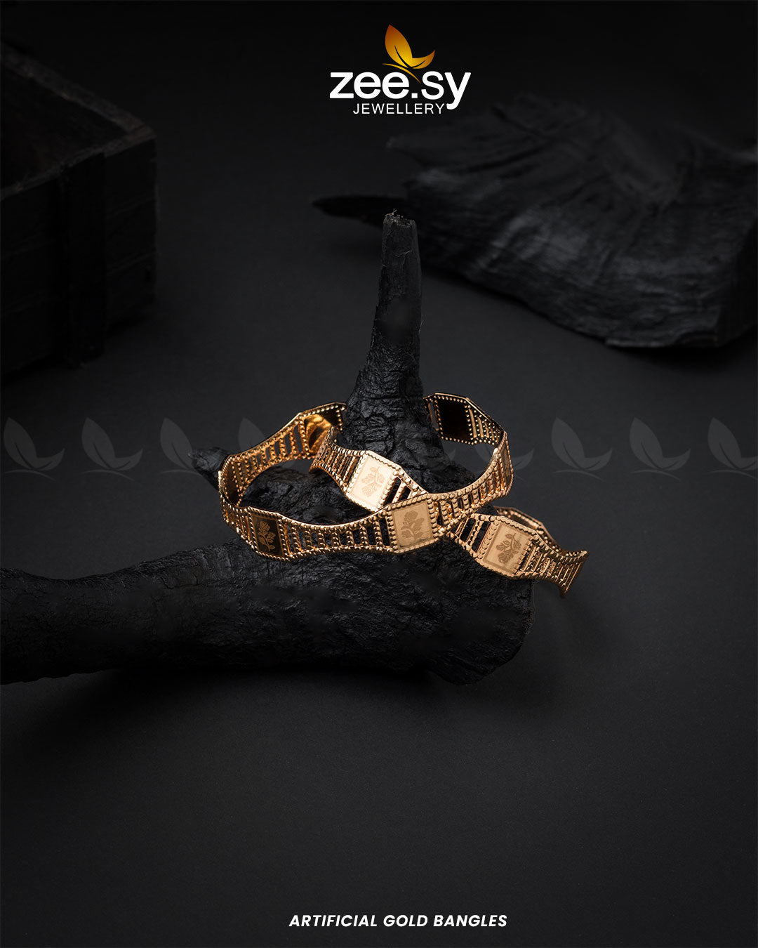 Artificial Gold Bangles - by - Libasekhas UK - Registered Vendor of : Zeesy - 100% Original Designer Dresss