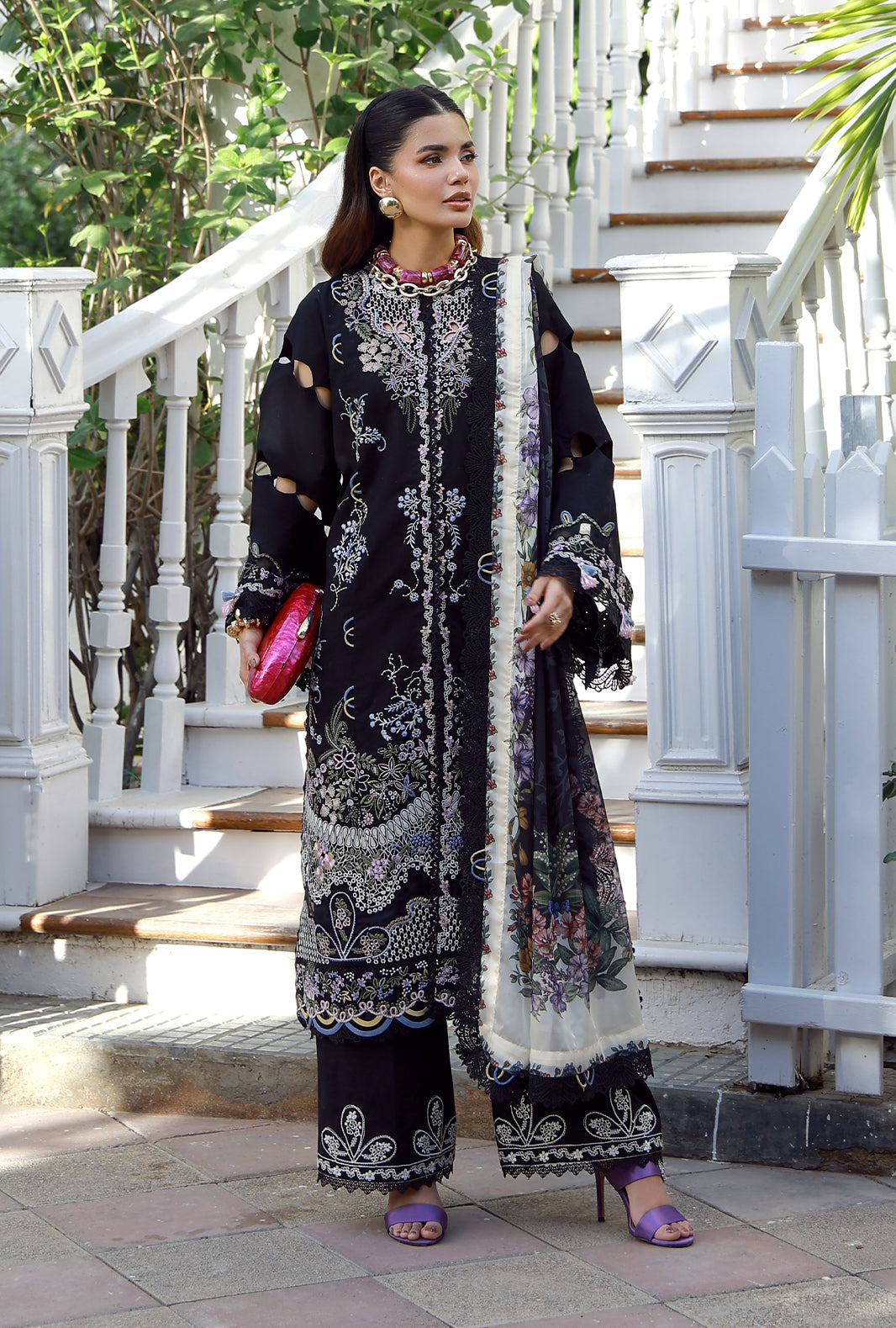 AJR Couture | Signature Lawn 26 | Vylo - by Libasekhas UK - Registered Vendor of : AJR Couture - 100% Original Designer Dress