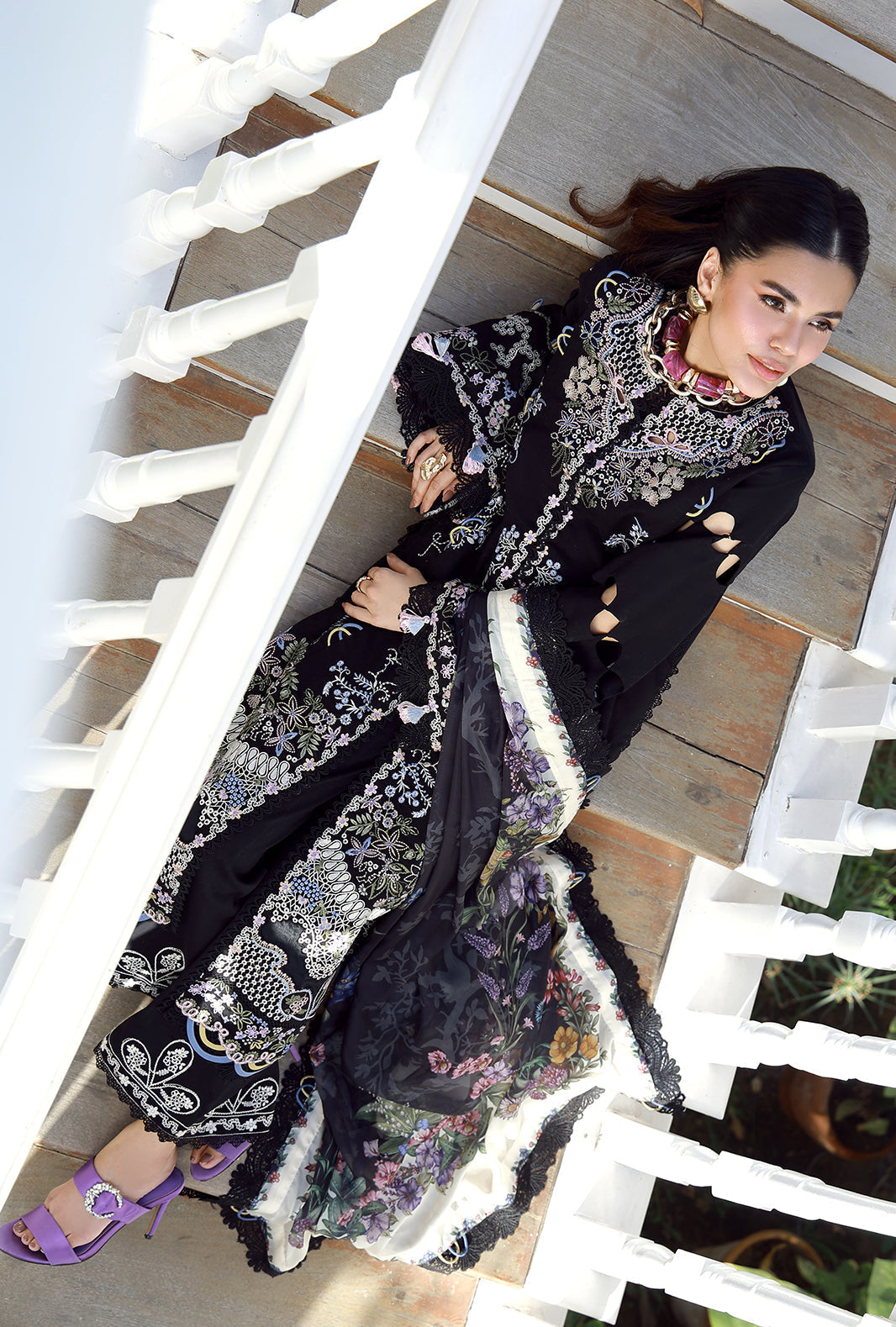 AJR Couture | Signature Lawn 26 | Vylo - by Libasekhas UK - Registered Vendor of : AJR Couture - 100% Original Designer Dress