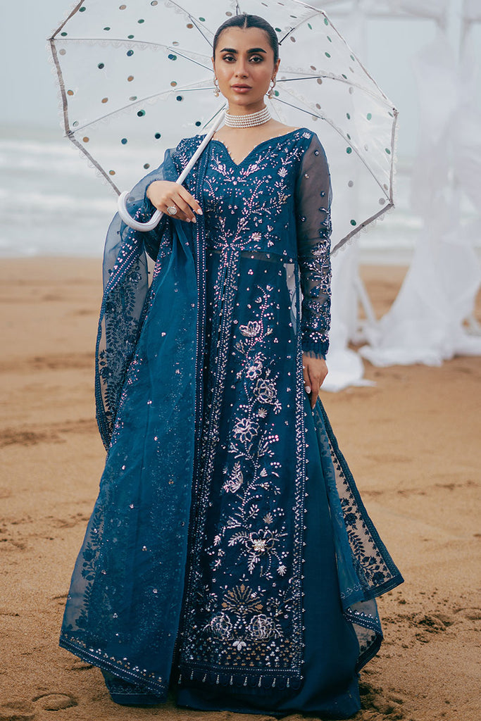 Cross Stitch | Wedding Collection 25 | AZURE TRANQUIL - by - Libasekhas UK - Registered Vendor of : Cross Stitch - 100% Original Designer Dresss