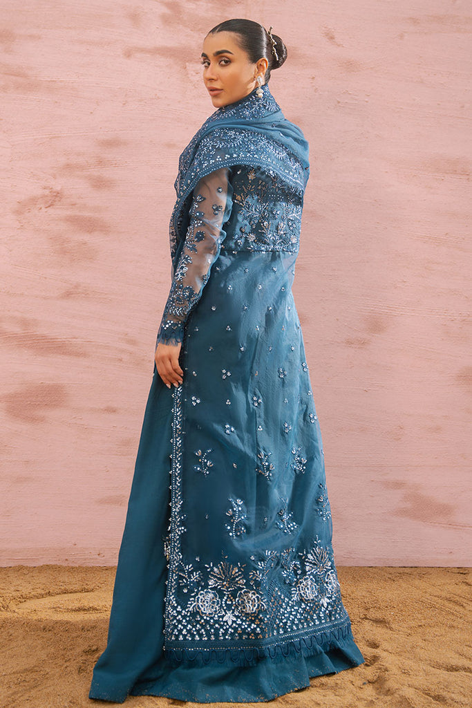 Cross Stitch | Wedding Collection 25 | AZURE TRANQUIL - by - Libasekhas UK - Registered Vendor of : Cross Stitch - 100% Original Designer Dresss