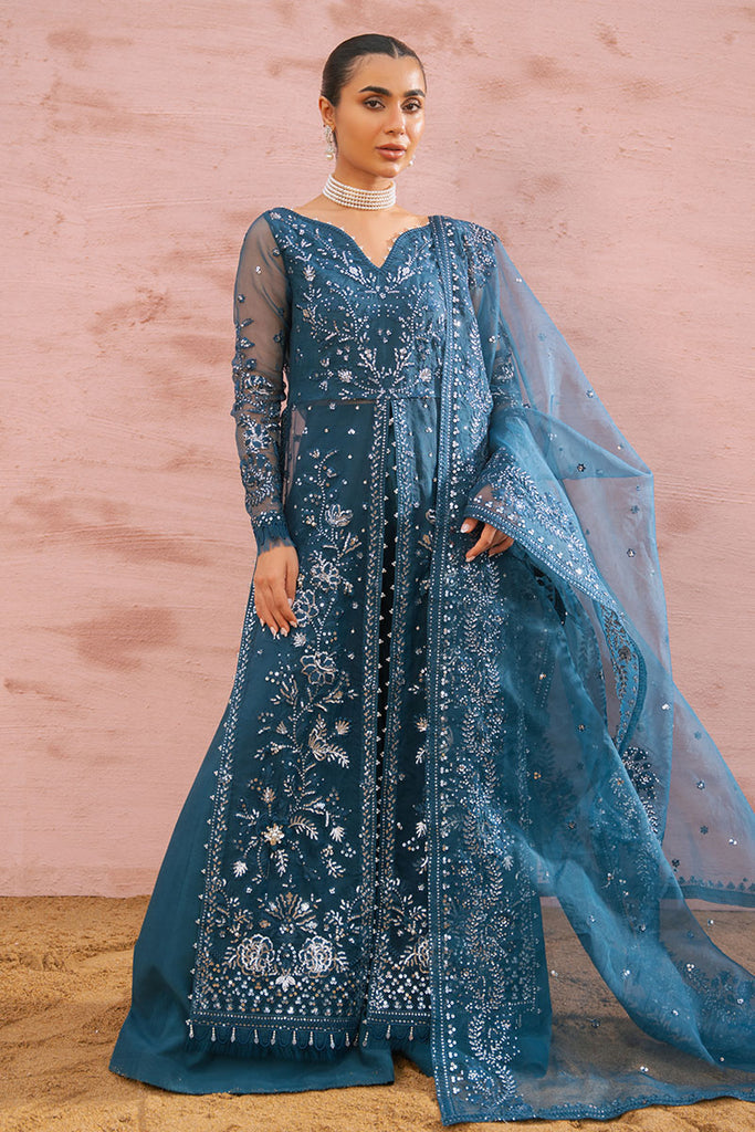 Cross Stitch | Wedding Collection 25 | AZURE TRANQUIL - by - Libasekhas UK - Registered Vendor of : Cross Stitch - 100% Original Designer Dresss