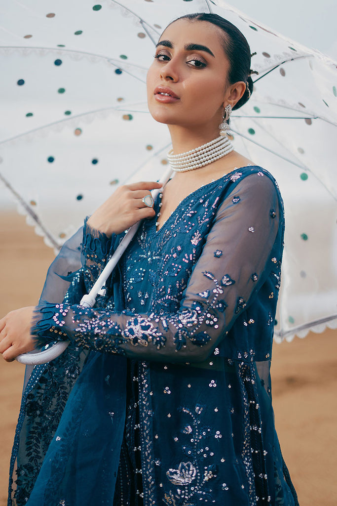 Cross Stitch | Wedding Collection 25 | AZURE TRANQUIL - by - Libasekhas UK - Registered Vendor of : Cross Stitch - 100% Original Designer Dresss