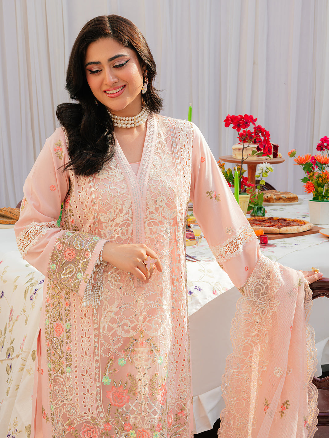 Mahnur | Allenura Luxury Lawn 24 | AZURE - by - Libasekhas UK - Registered Vendor of : Mahnur - 100% Original Designer Dresss