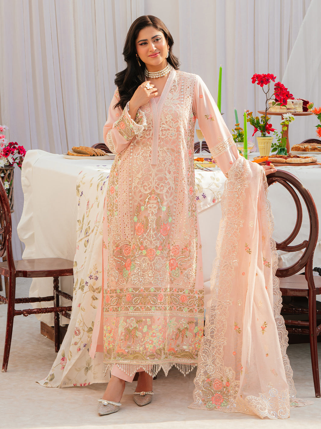 Mahnur | Allenura Luxury Lawn 24 | AZURE - by - Libasekhas UK - Registered Vendor of : Mahnur - 100% Original Designer Dresss