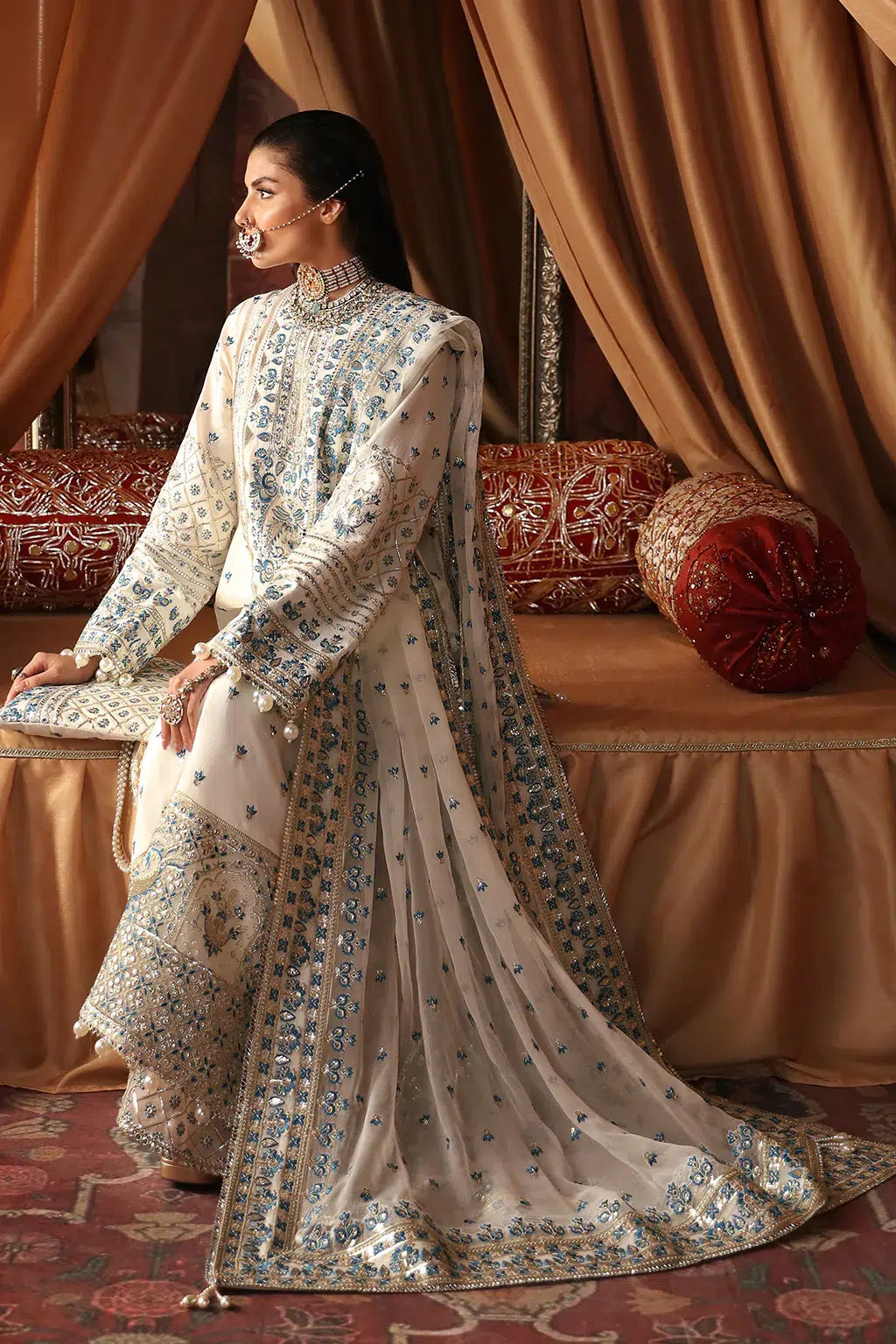 Afrozeh | Divani Silk Edit 23 | Chandni - by - Libasekhas UK - Registered Vendor of : Afrozeh - 100% Original Designer Dresss