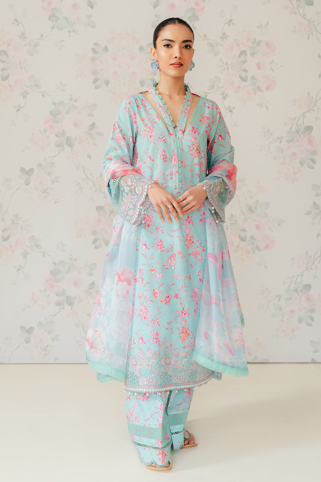 Afrozeh | The Floral Charm | Bali - by - Libasekhas UK - Registered Vendor of : Afrozeh - 100% Original Designer Dresss
