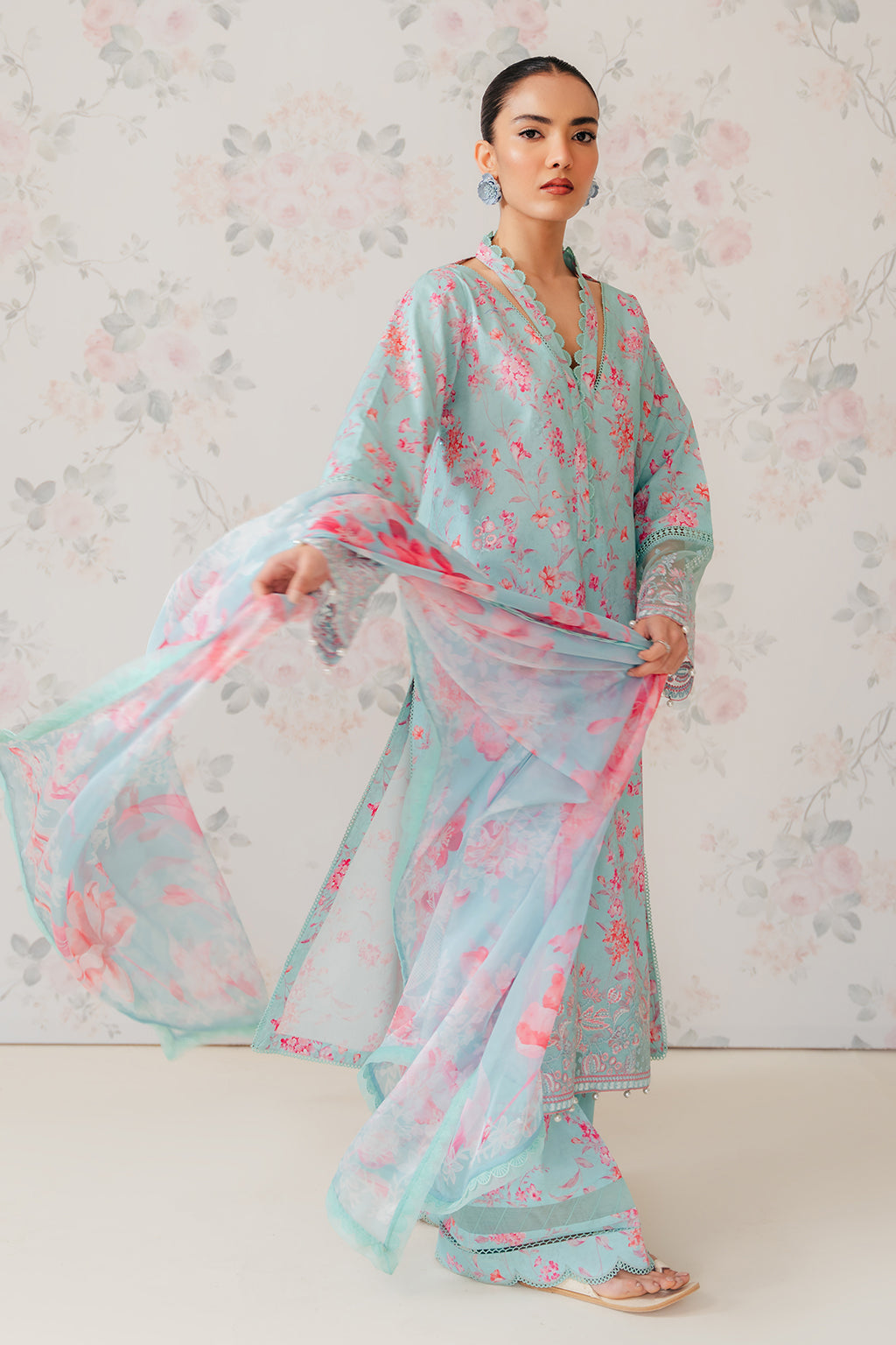 Afrozeh | The Floral Charm | Bali - by - Libasekhas UK - Registered Vendor of : Afrozeh - 100% Original Designer Dresss