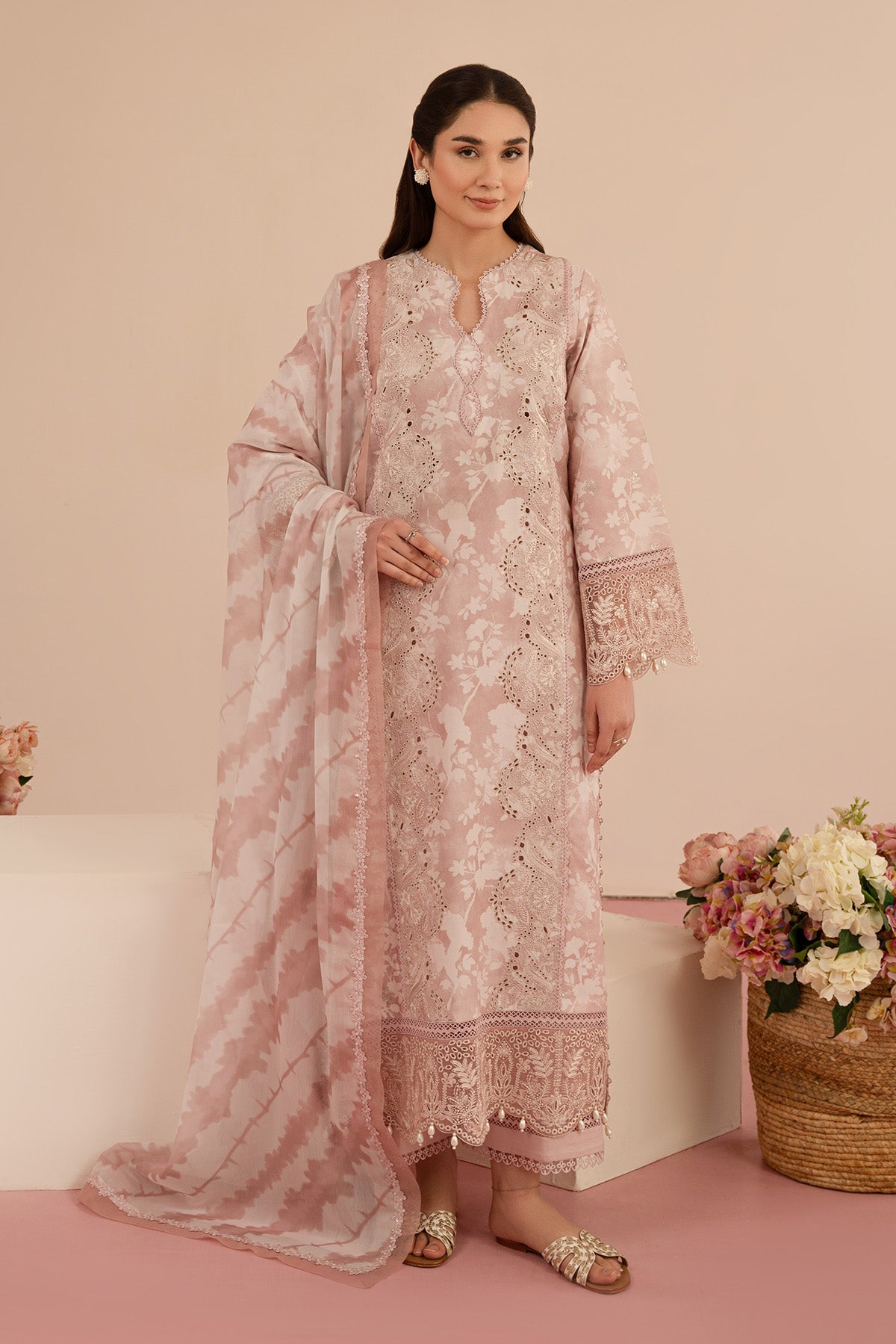 Afrozeh | Floral Charm 25 | Myrtle - by - Libasekhas UK - Registered Vendor of : Afrozeh - 100% Original Designer Dresss