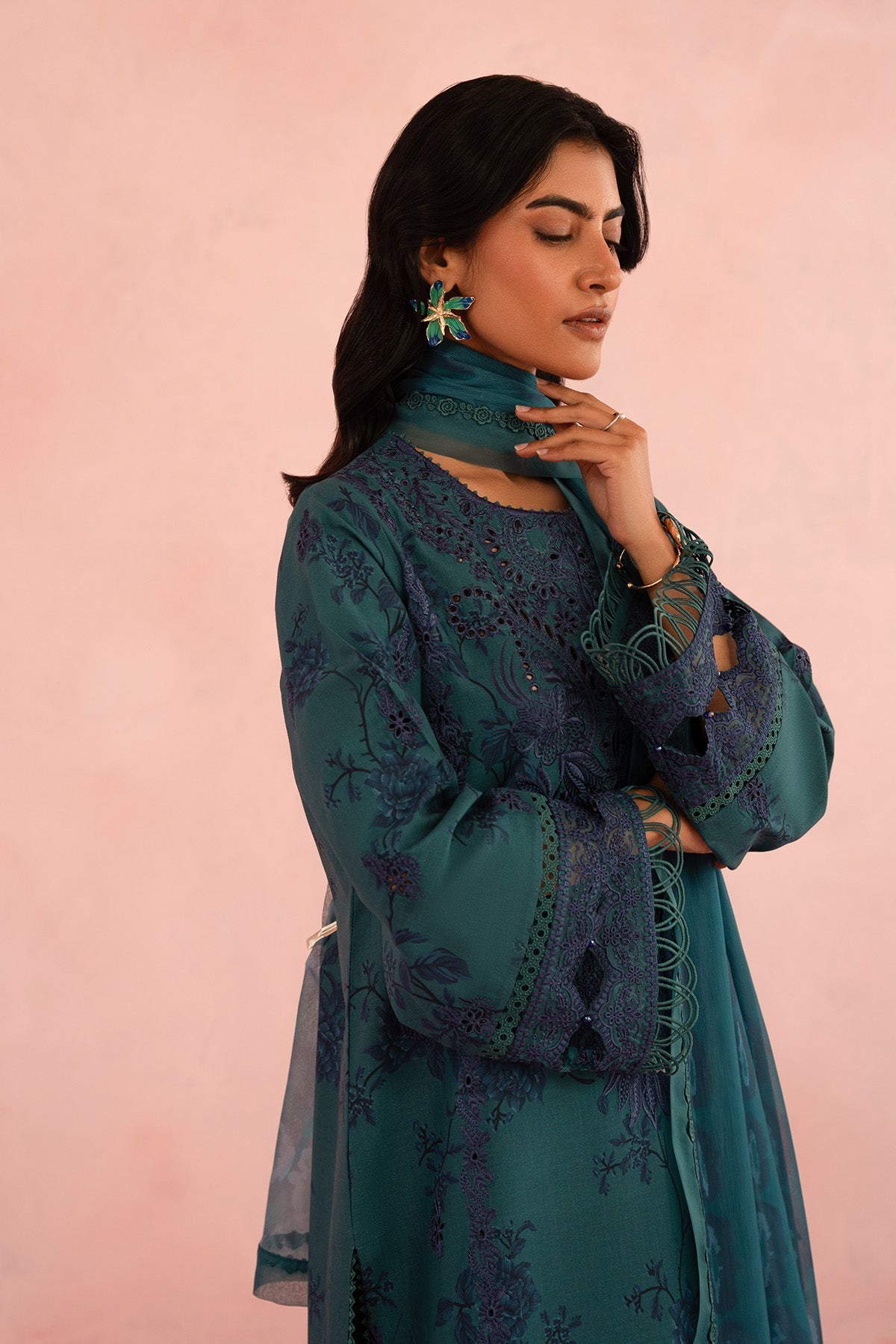 Afrozeh | Floral Charm 25 | Acacia - by - Libasekhas UK - Registered Vendor of : Afrozeh - 100% Original Designer Dresss