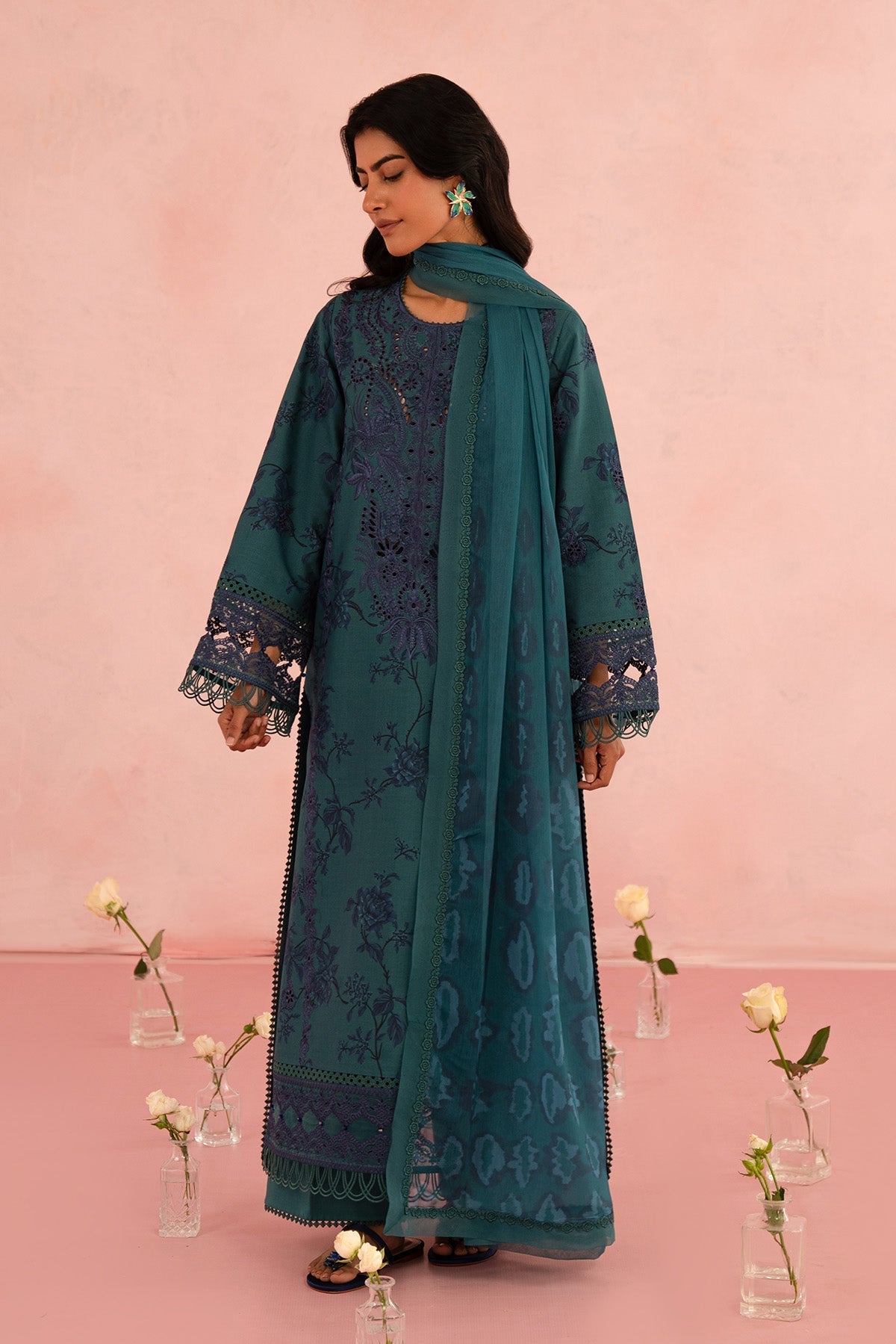 Afrozeh | Floral Charm 25 | Acacia - by - Libasekhas UK - Registered Vendor of : Afrozeh - 100% Original Designer Dresss