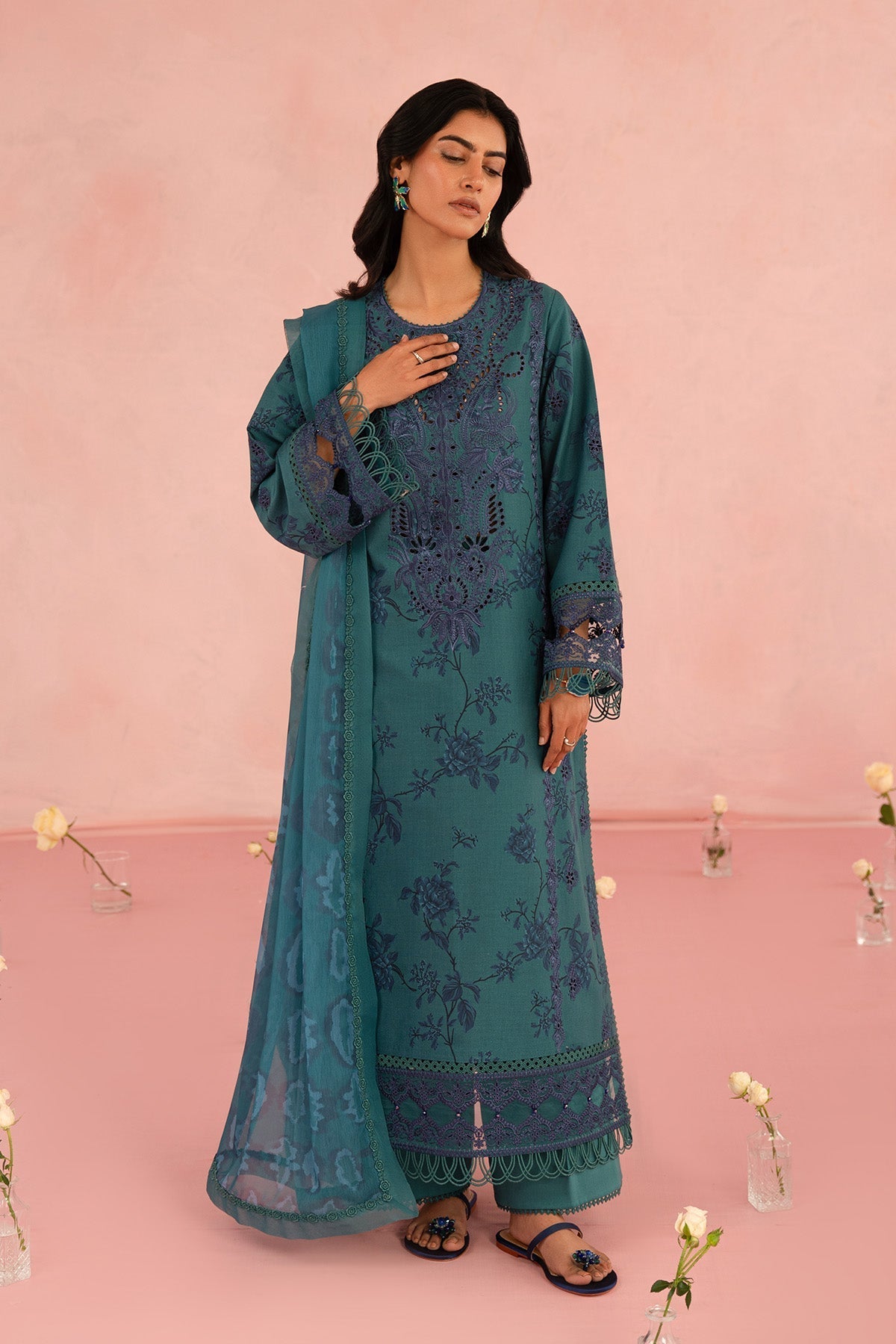 Afrozeh | Floral Charm 25 | Acacia - by - Libasekhas UK - Registered Vendor of : Afrozeh - 100% Original Designer Dresss