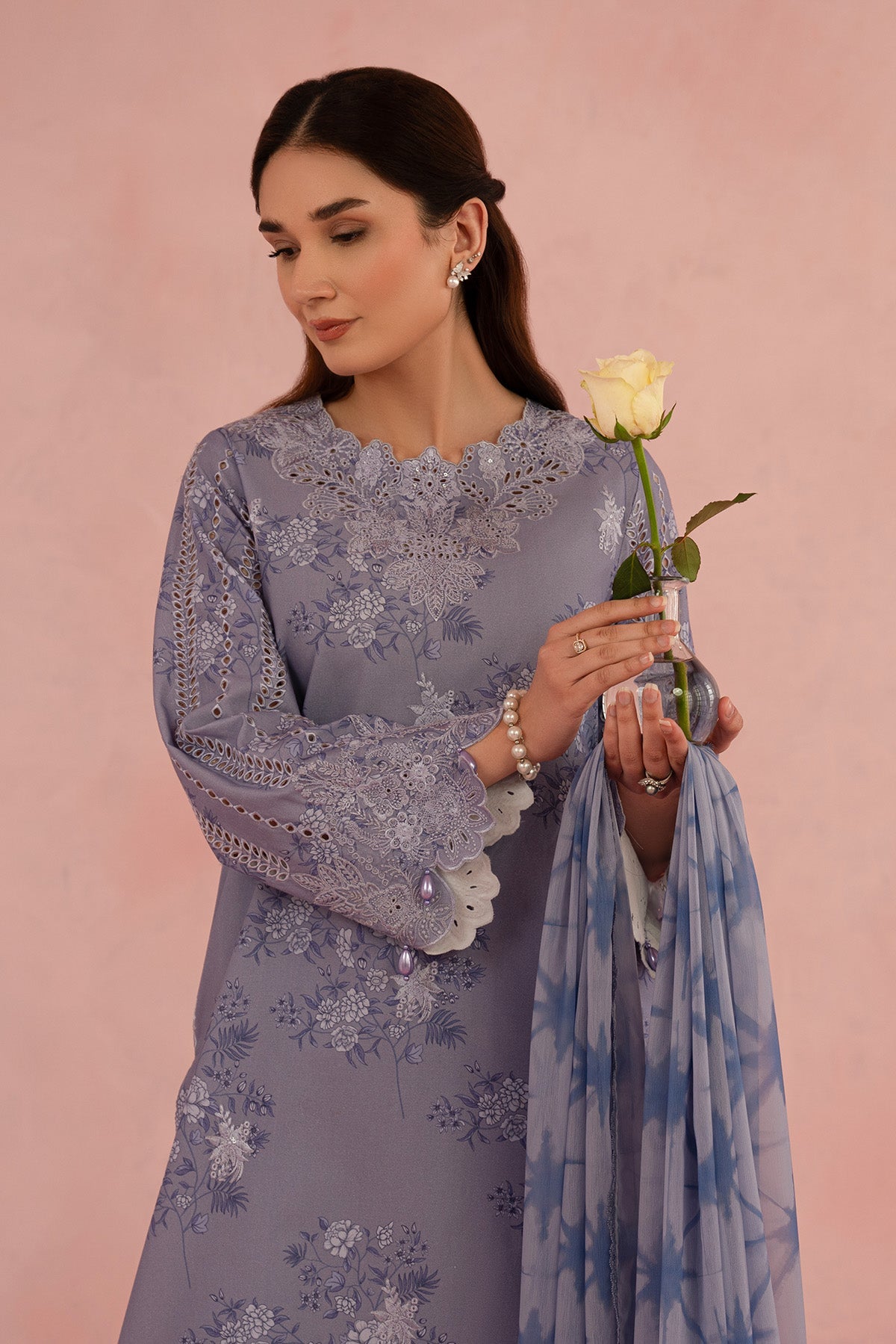 Afrozeh | Floral Charm 25 | Columbine - by - Libasekhas UK - Registered Vendor of : Afrozeh - 100% Original Designer Dresss