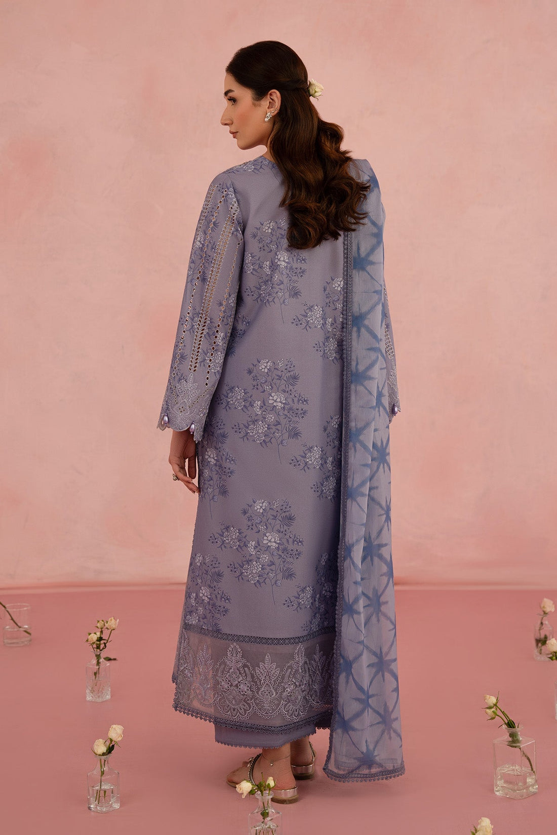 Afrozeh | Floral Charm 25 | Columbine - by - Libasekhas UK - Registered Vendor of : Afrozeh - 100% Original Designer Dresss