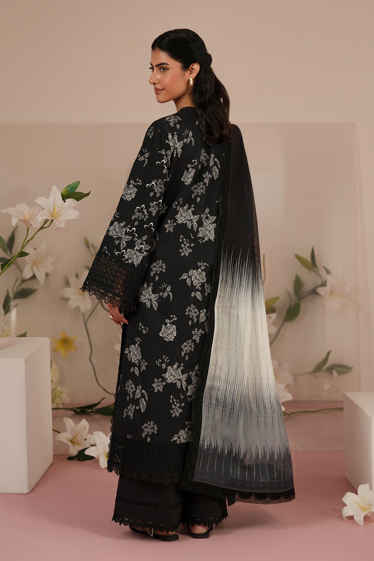 Afrozeh | Floral Charm 25 | Lupine - by - Libasekhas UK - Registered Vendor of : Afrozeh - 100% Original Designer Dresss