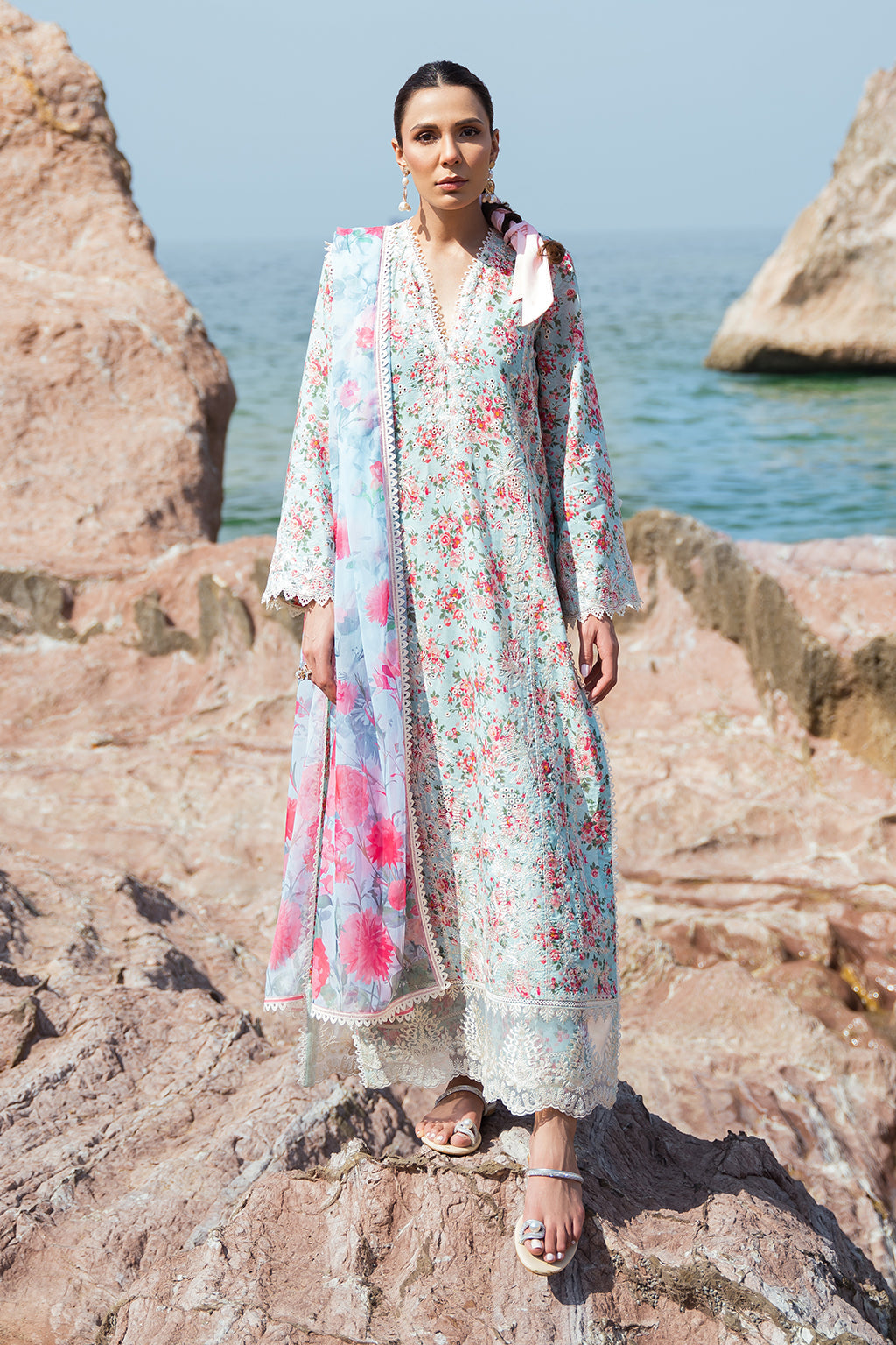 Afrozeh | Summer Together | Topaz - by - Libasekhas UK - Registered Vendor of : Afrozeh - 100% Original Designer Dresss