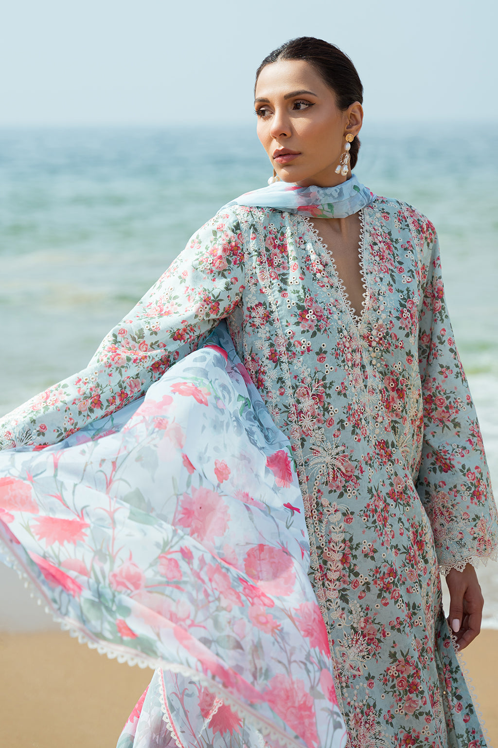Afrozeh | Summer Together | Topaz - by - Libasekhas UK - Registered Vendor of : Afrozeh - 100% Original Designer Dresss