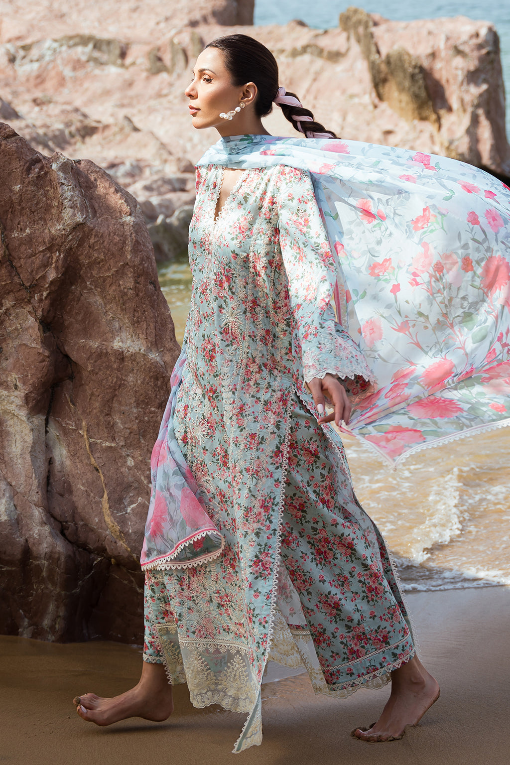 Afrozeh | Summer Together | Topaz - by - Libasekhas UK - Registered Vendor of : Afrozeh - 100% Original Designer Dresss