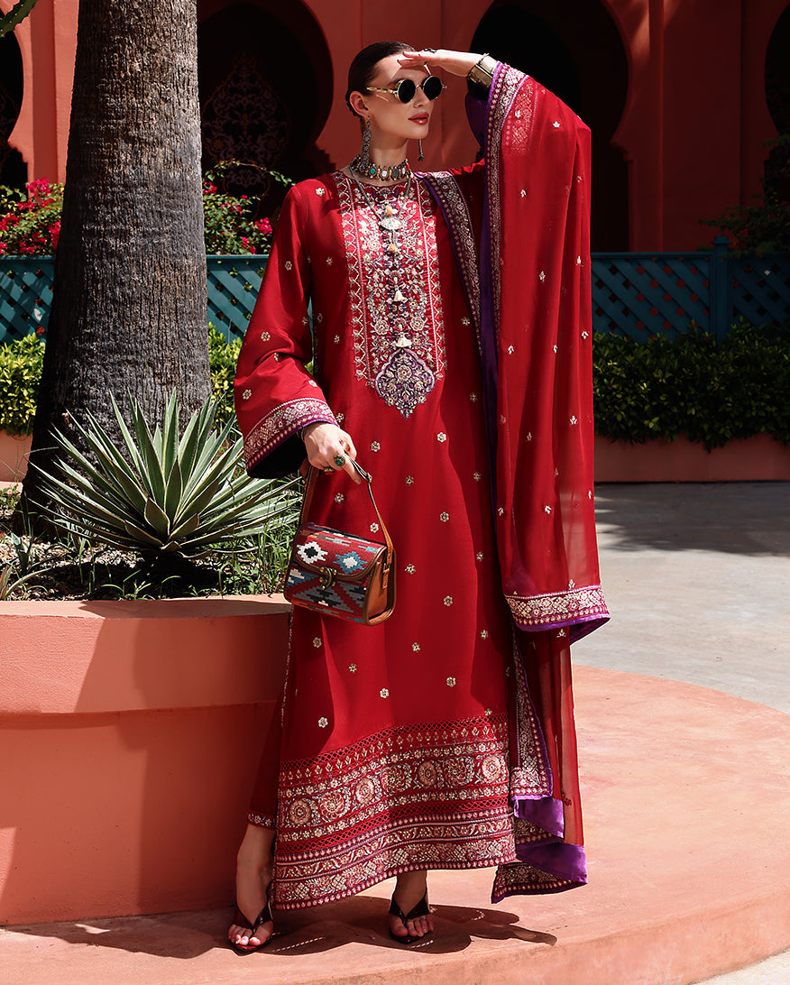 Mushq | Nuvera Raw Silk 26 | Agatha - by Libasekhas UK - Registered Vendor of : Mushq - 100% Original Designer Dress